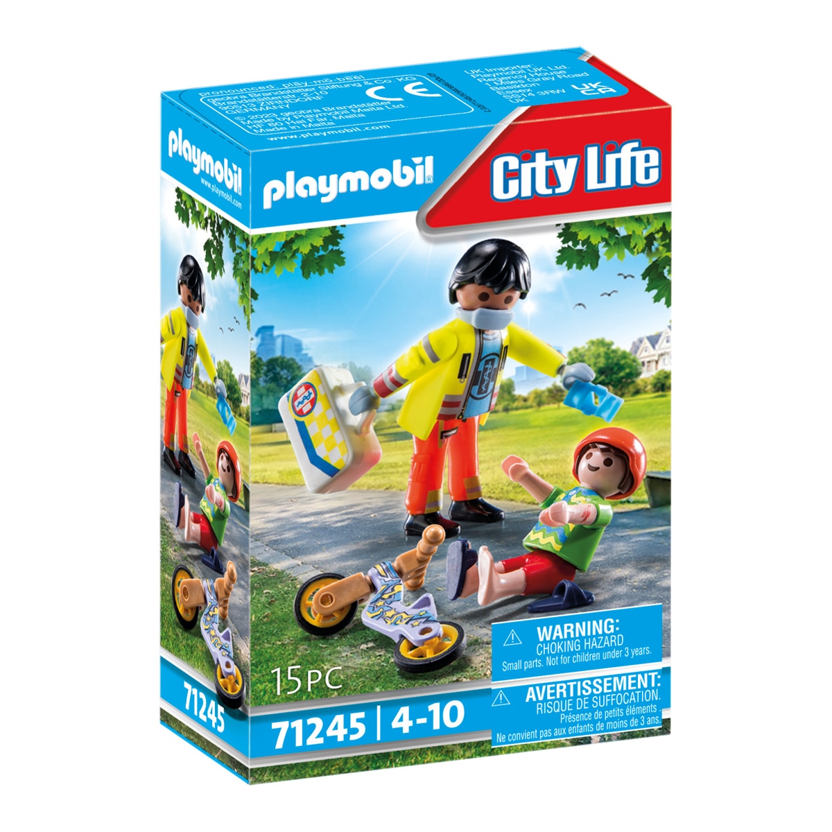 Figura paramédico com paciente Playmobil City Life 1