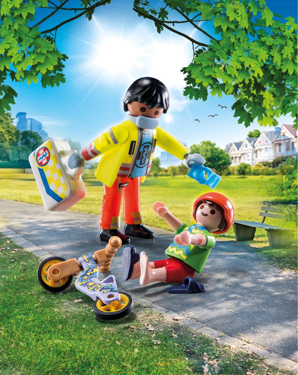 Figura paramédico com paciente Playmobil City Life 2