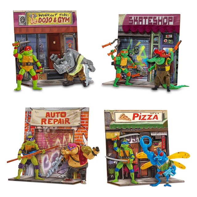 Pack surtido de 2 figuras Tortugas Ninja Famosa