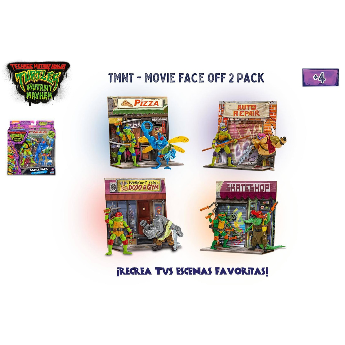Pack surtido de 2 figuras Tortugas Ninja Famosa 12