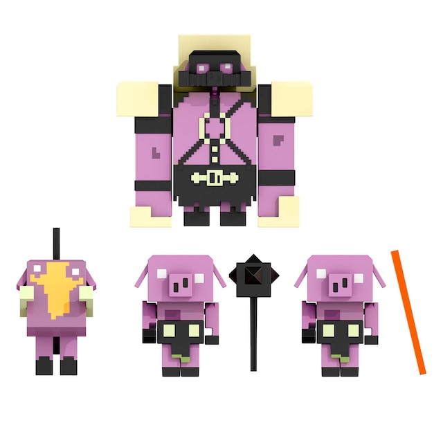 Figura surtida Legends Invasion Nether Minecraft Mattel
