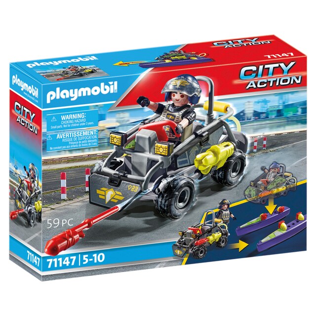 Imagen 0 de Fuerzas Especiales - Quad Multiterreno Playmobil City Action