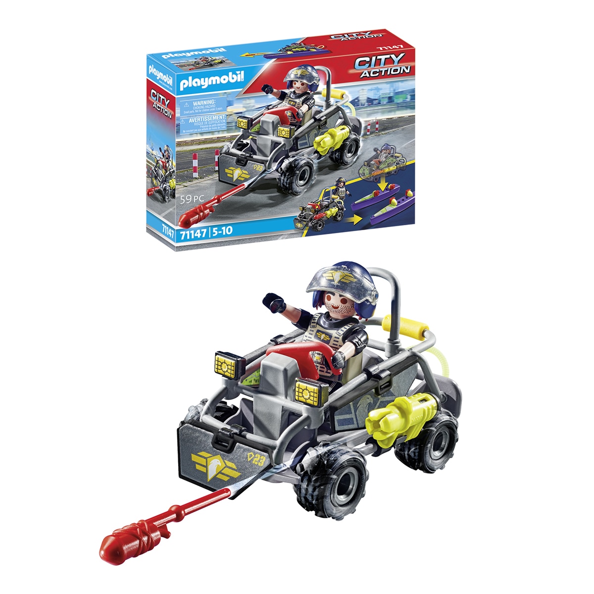 Fuerzas Especiales - Quad Multiterreno Playmobil City Action 3