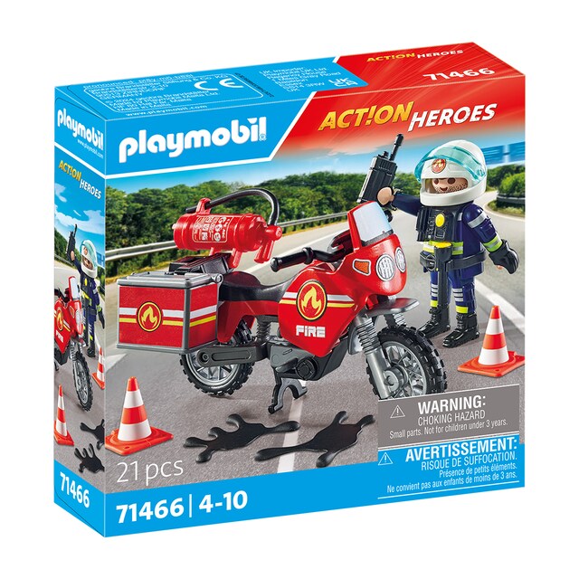 Moto de bomberos Playmobil Action Heroes