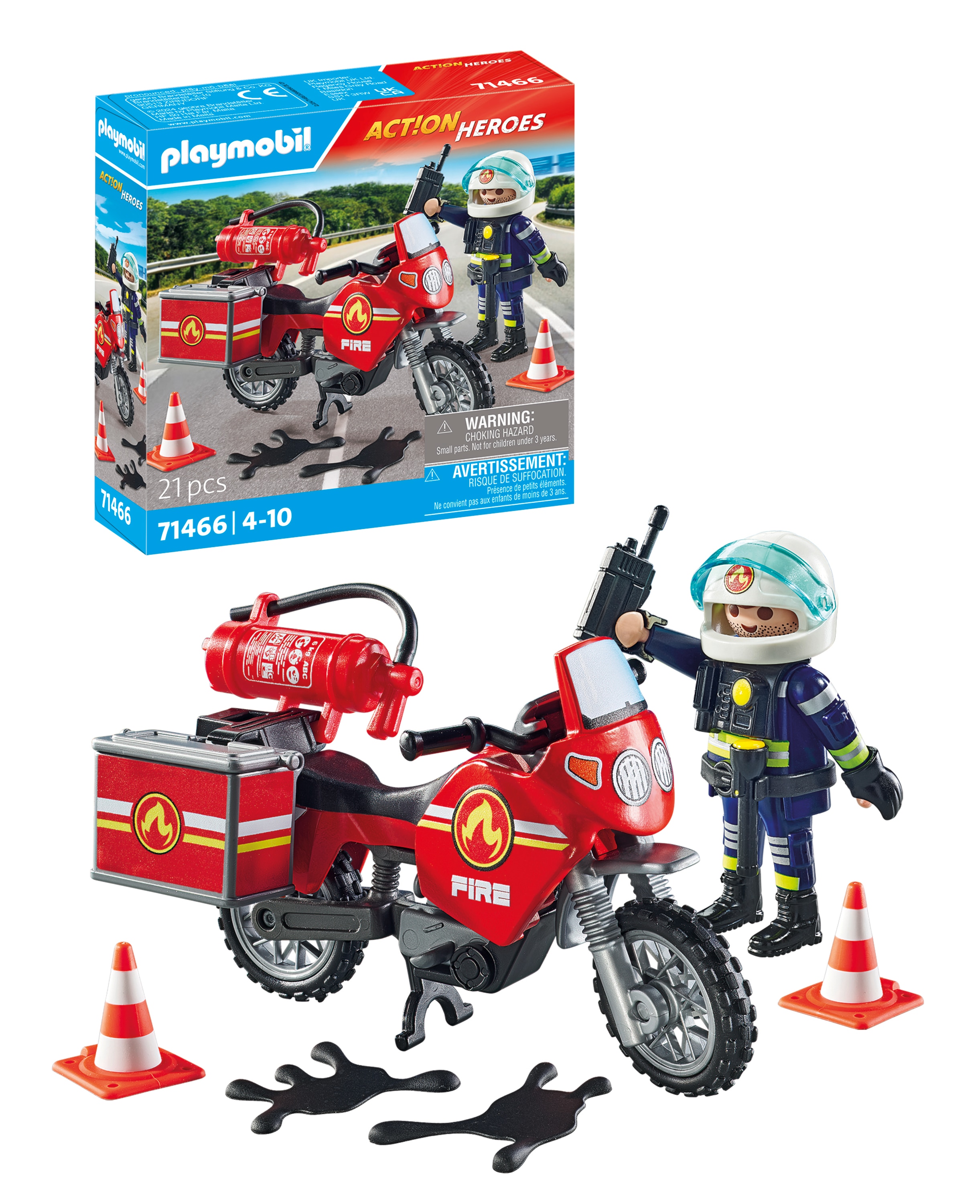 Moto de bomberos Playmobil Action Heroes 3