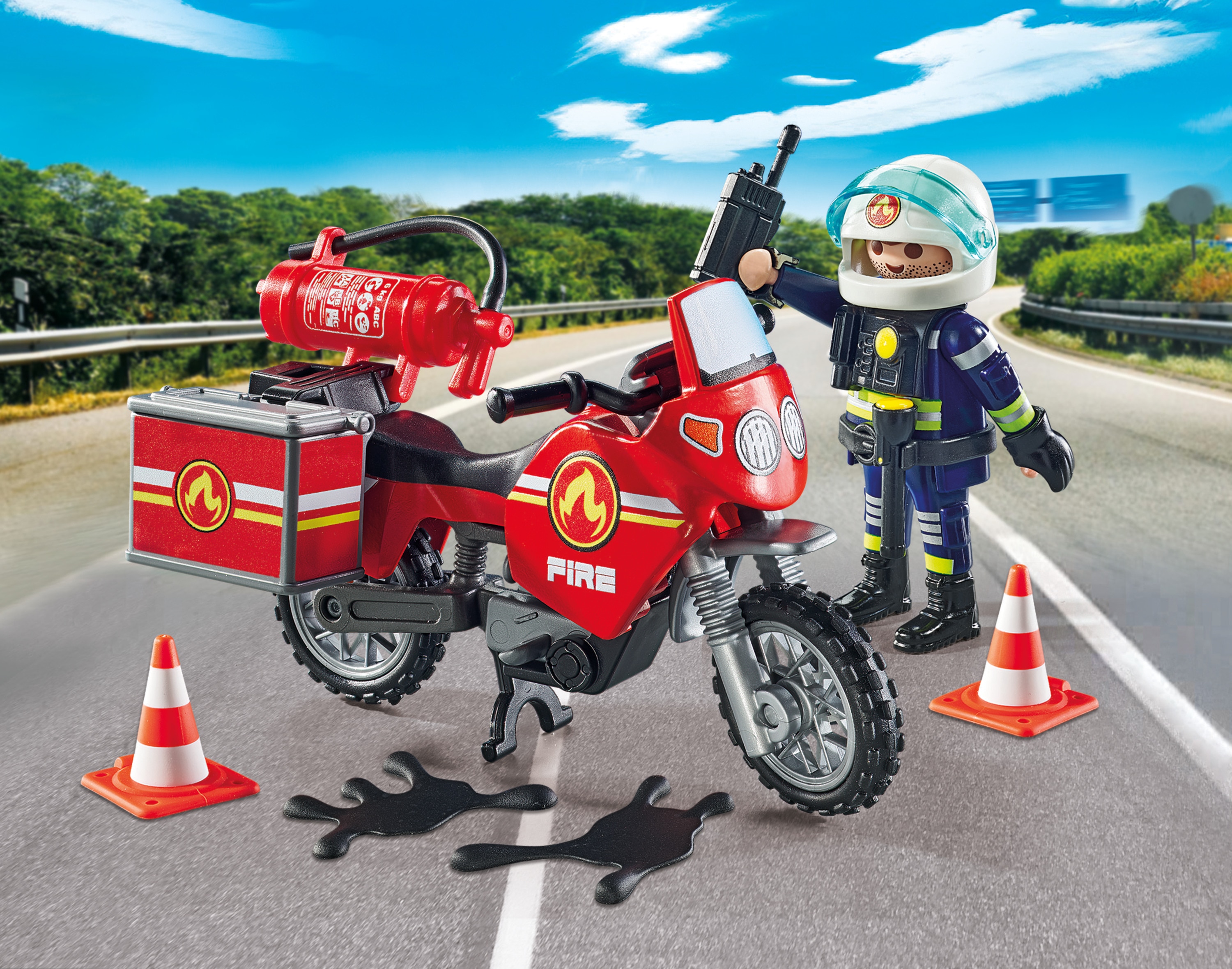 Moto de bomberos Playmobil Action Heroes 4