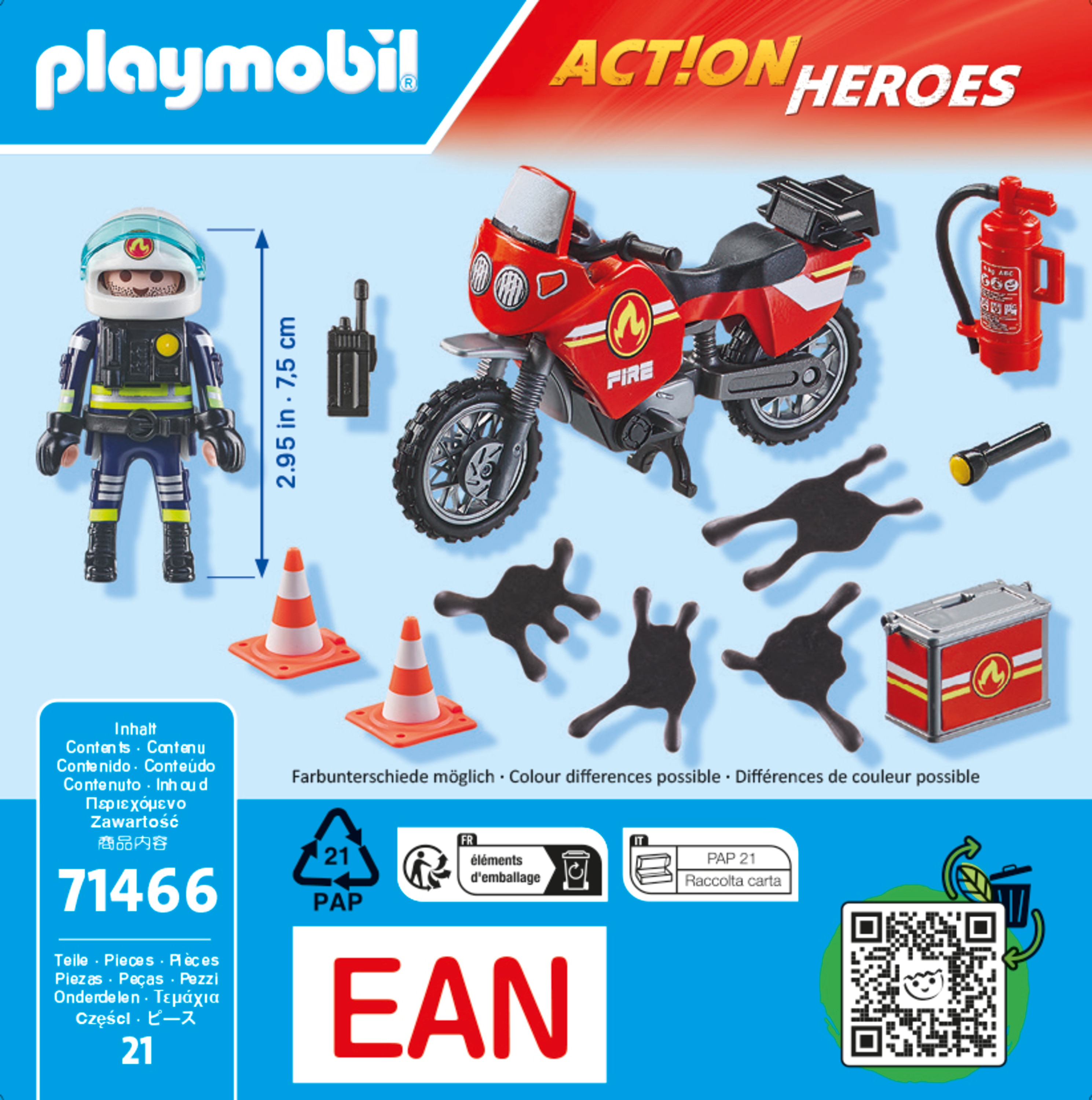Moto de bomberos Playmobil Action Heroes 5