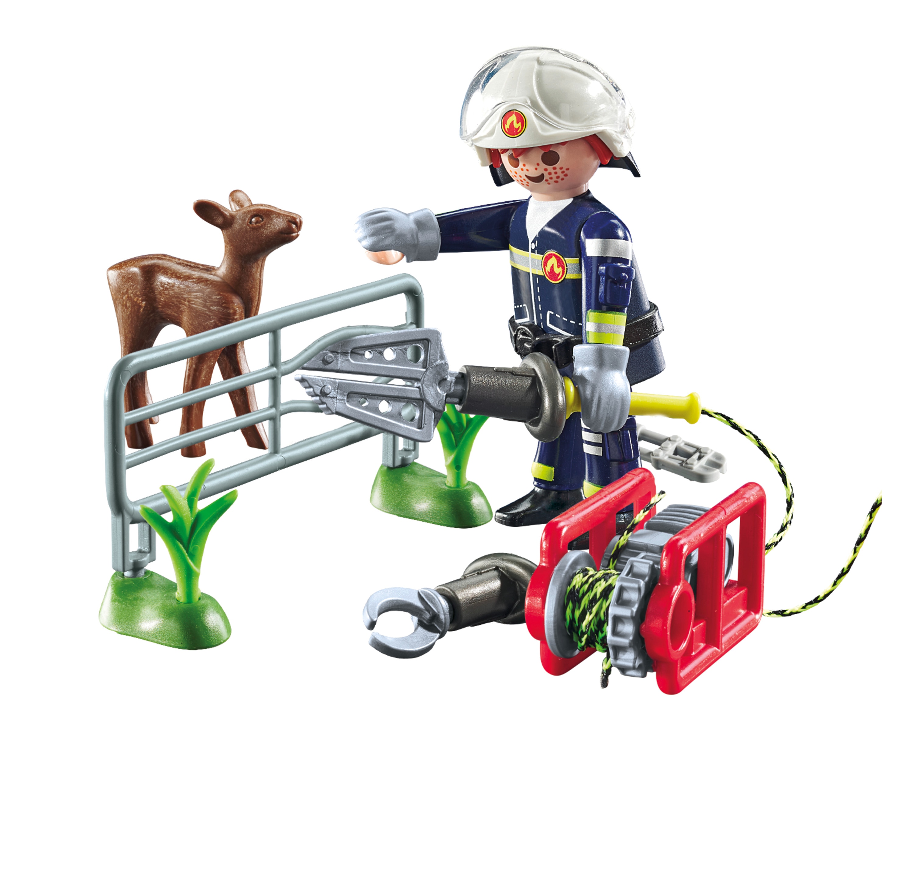 Misión bomberos: rescate de animal Playmobil Action Heroes 2