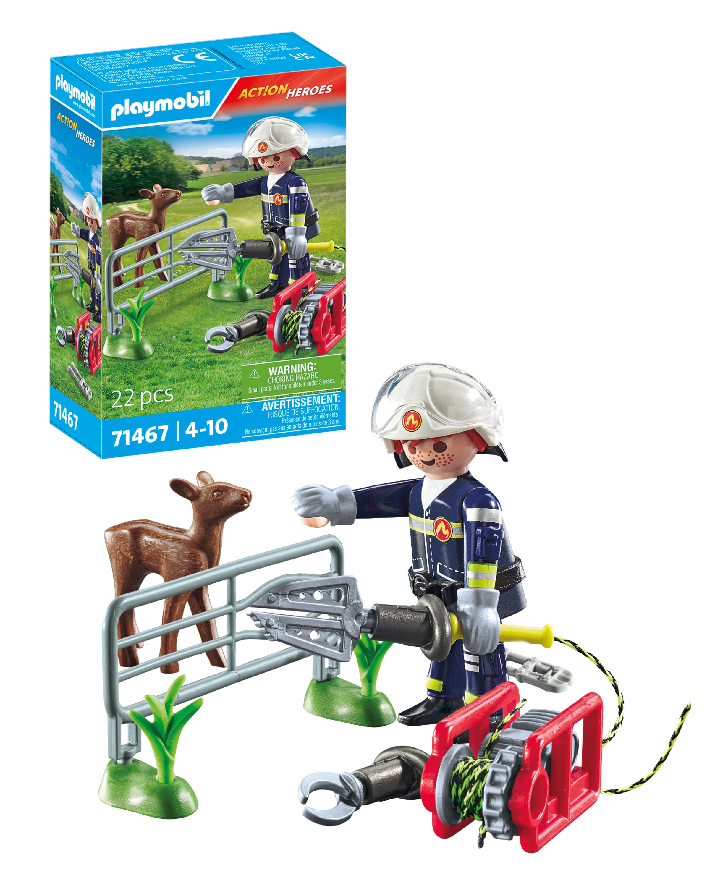 Misión bomberos: rescate de animal Playmobil Action Heroes 3