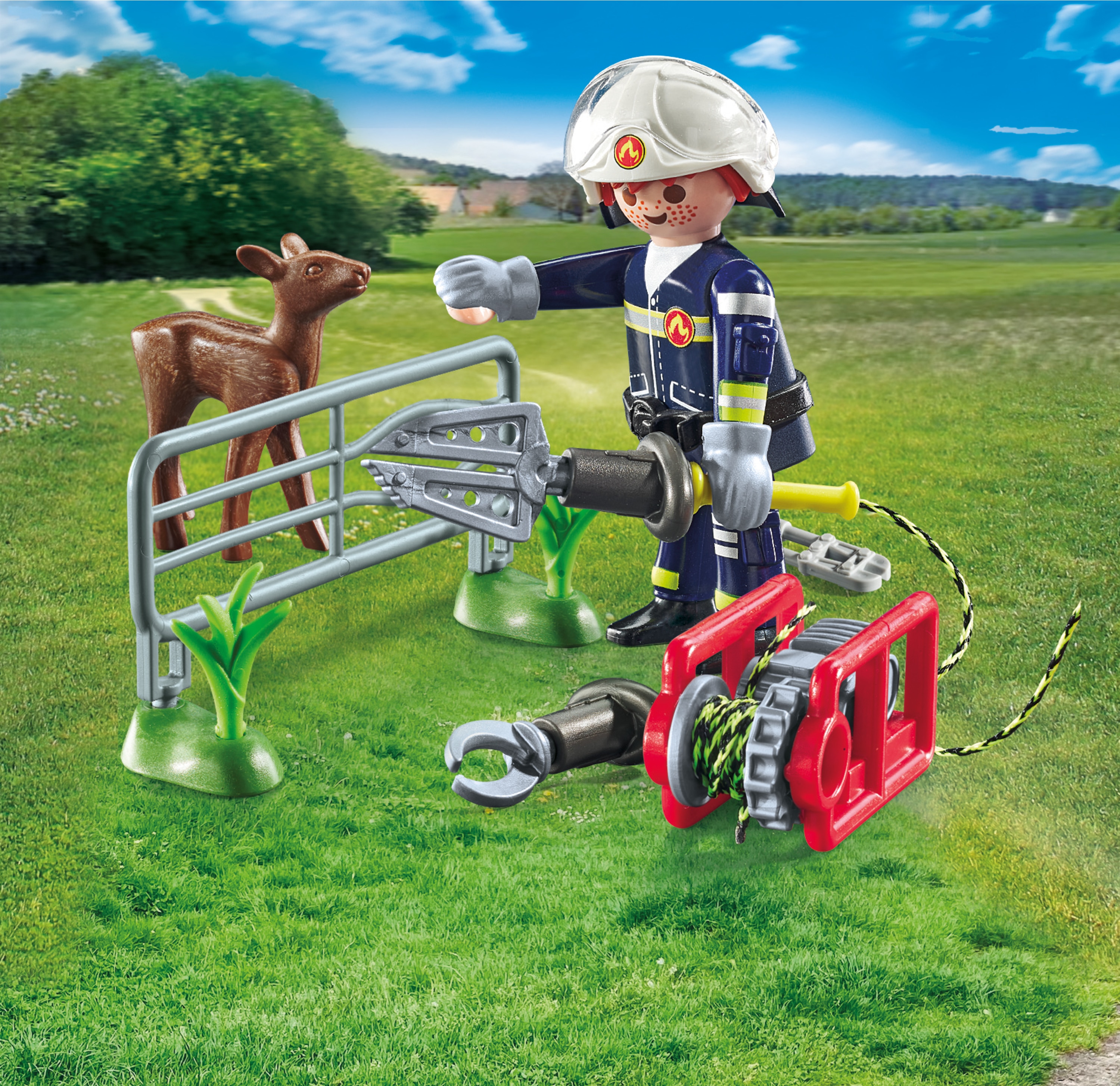 Misión bomberos: rescate de animal Playmobil Action Heroes 4
