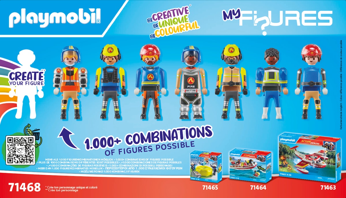 My Figures: bomberos Playmobil Action Heroes Create 3