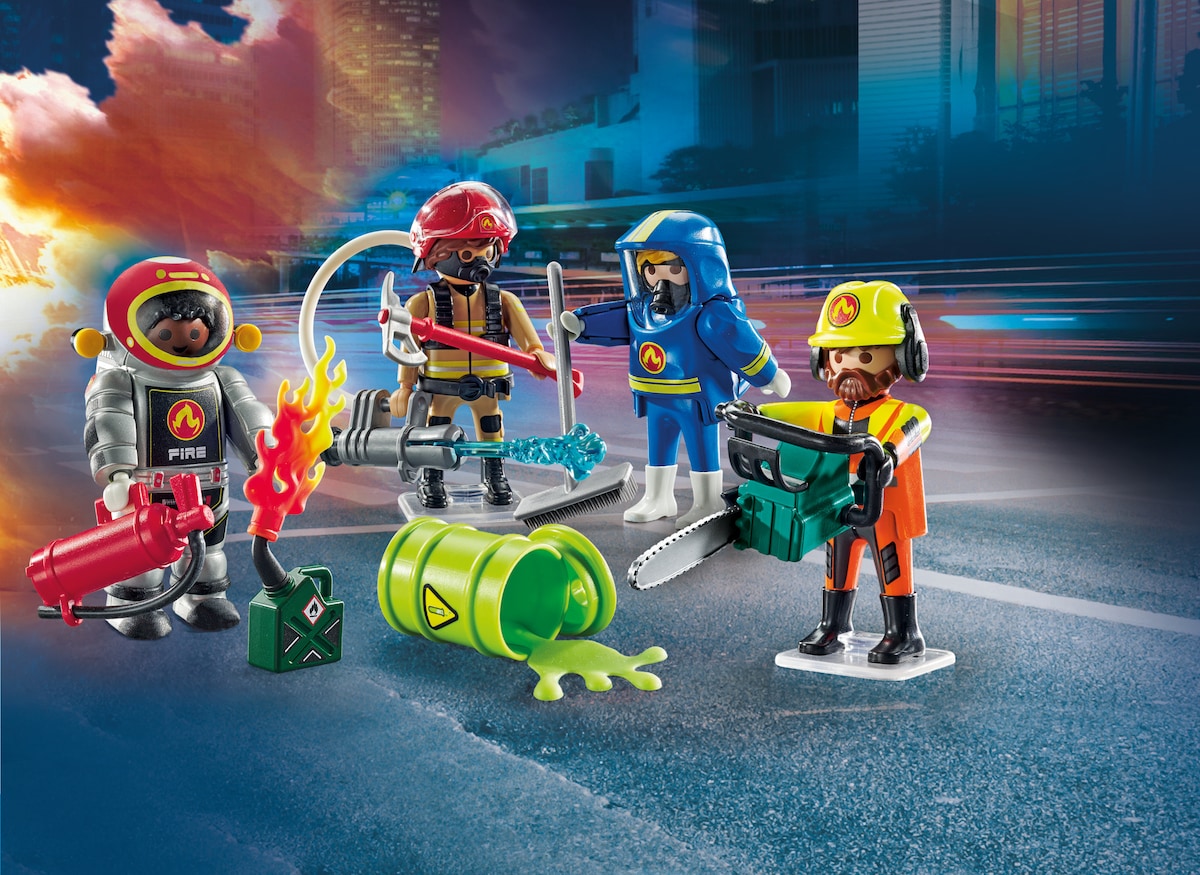 My Figures: bomberos Playmobil Action Heroes Create 4