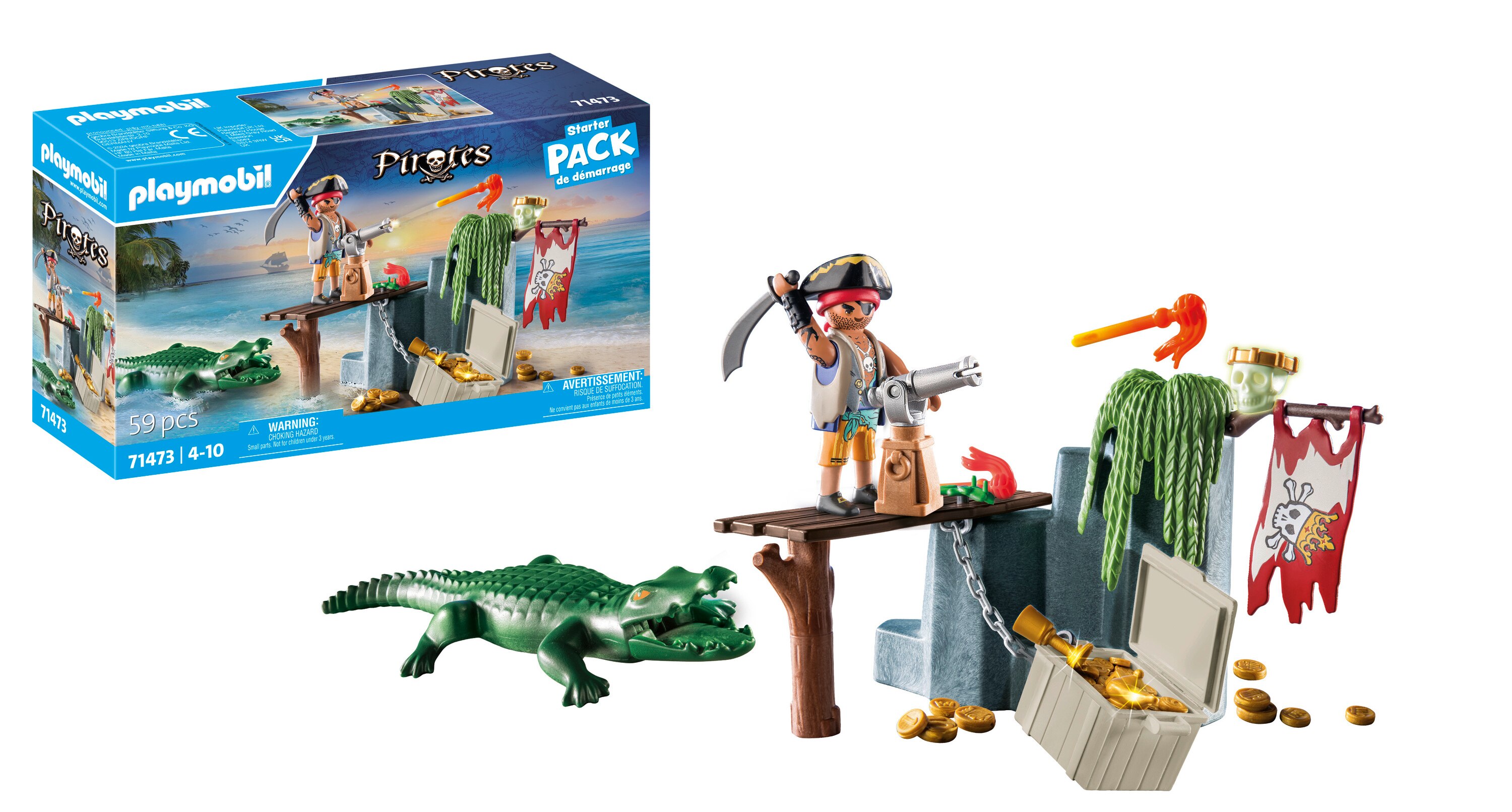 Pirata com jacaré Playmobil Pirates 3