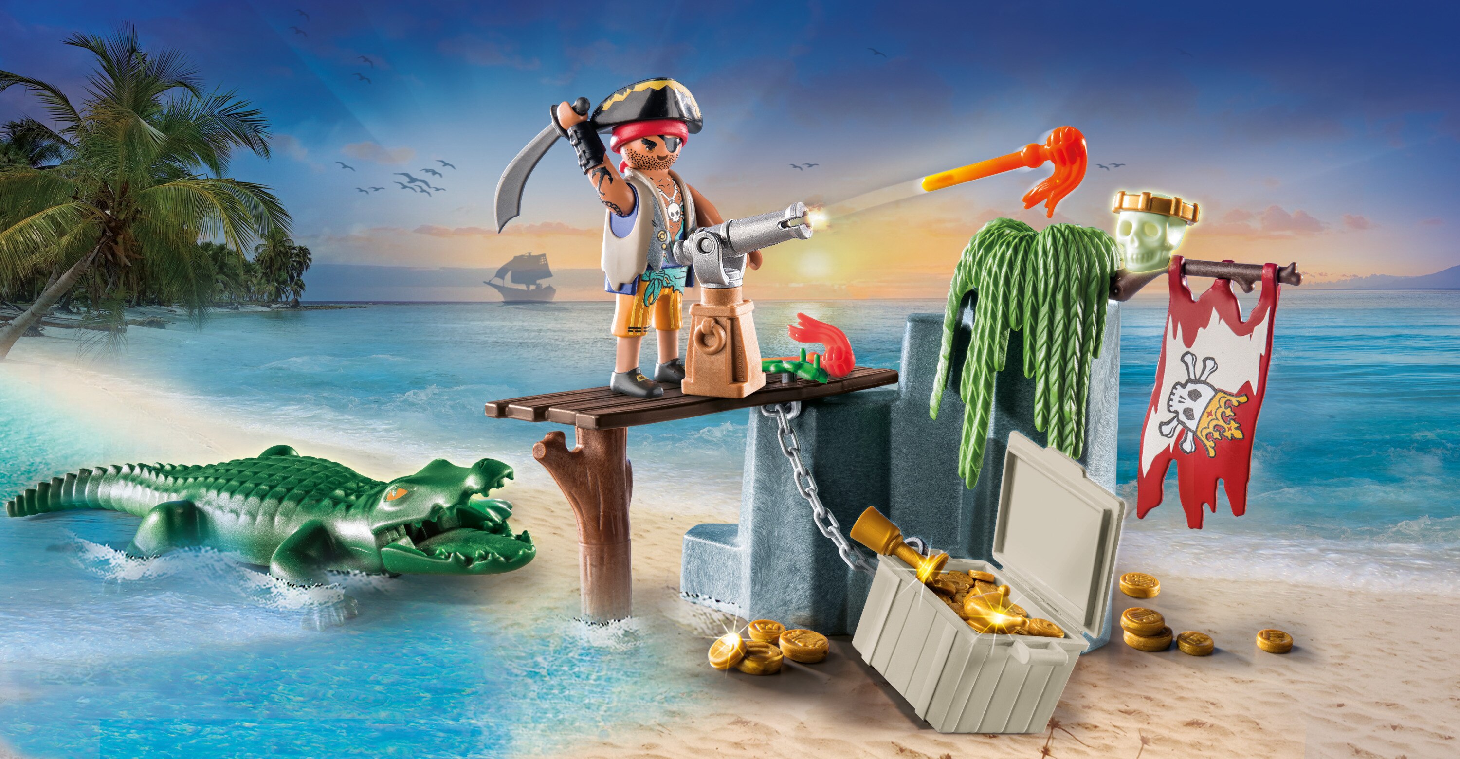 Pirata com jacaré Playmobil Pirates 4