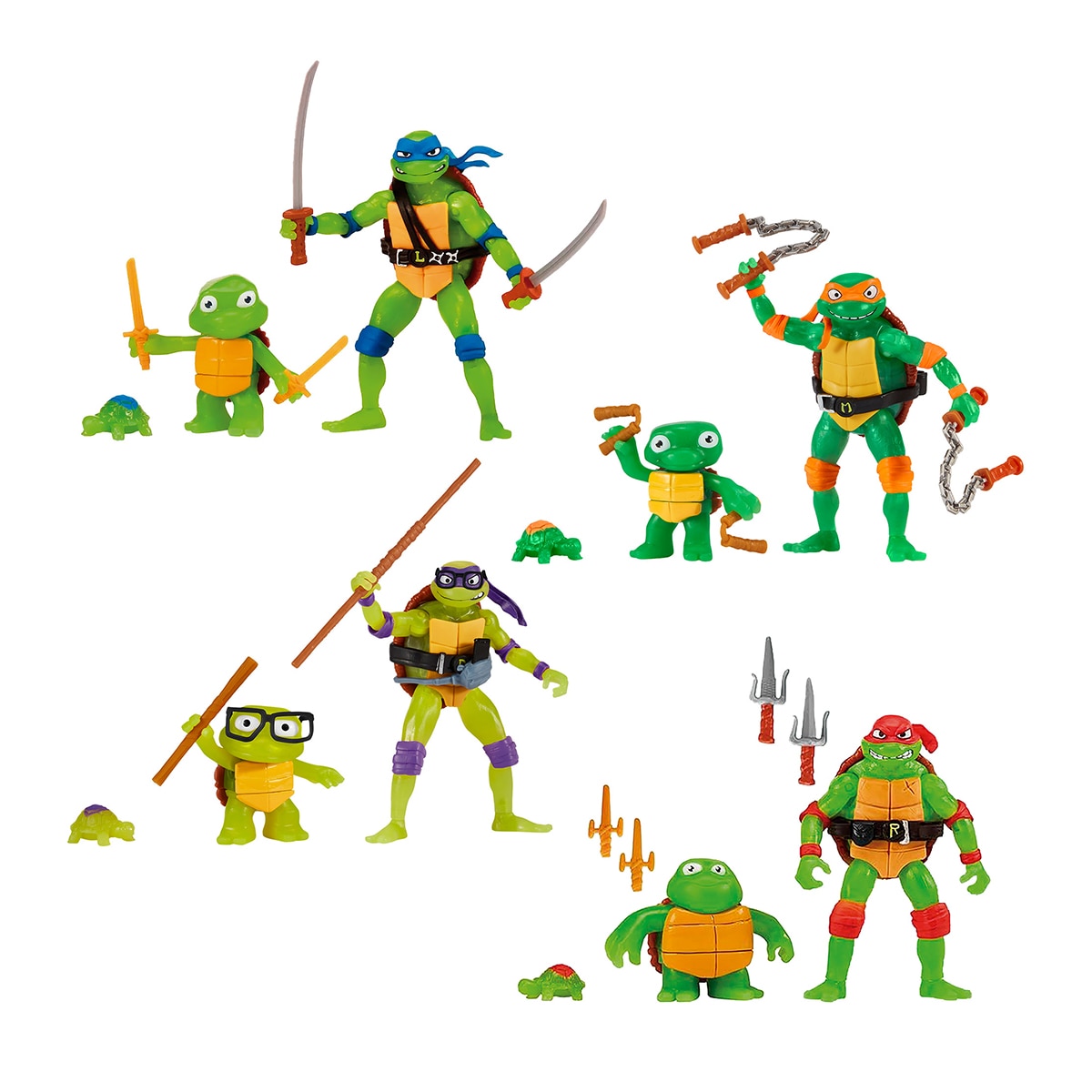 Imagen 0 de Pack Figuras Evolution Toddler Tortugas Ninja Famosa modelos surtidos
