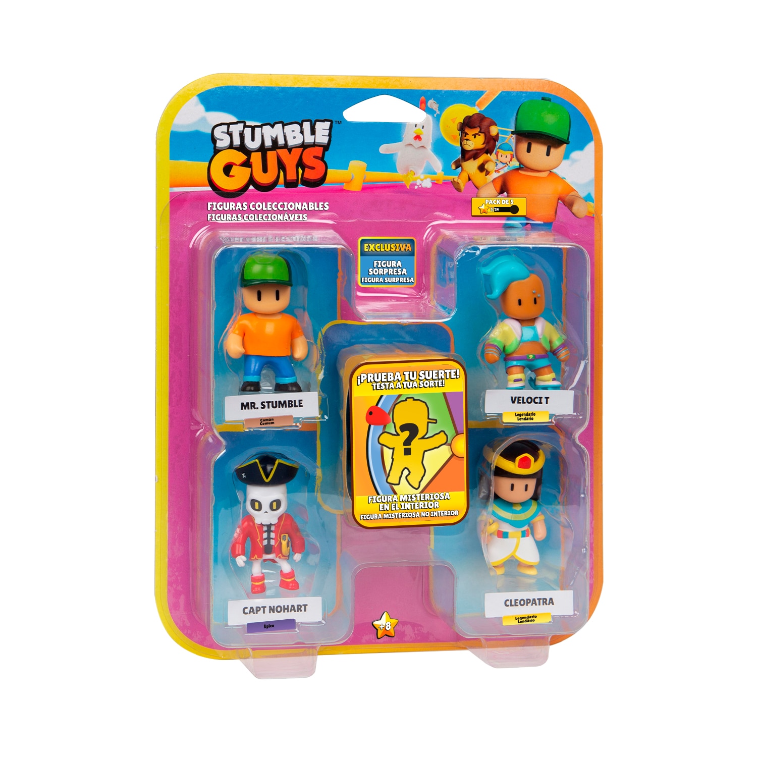 Pack 5 figuras 6 cm Stumble Guys Bizak modelos variados 2