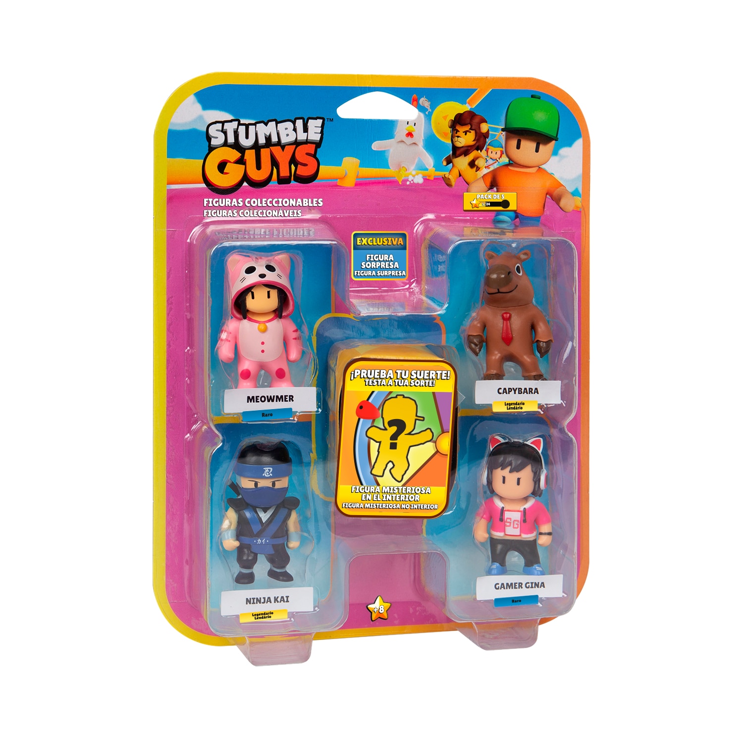 Pack 5 figuras 6 cm Stumble Guys Bizak modelos variados 4