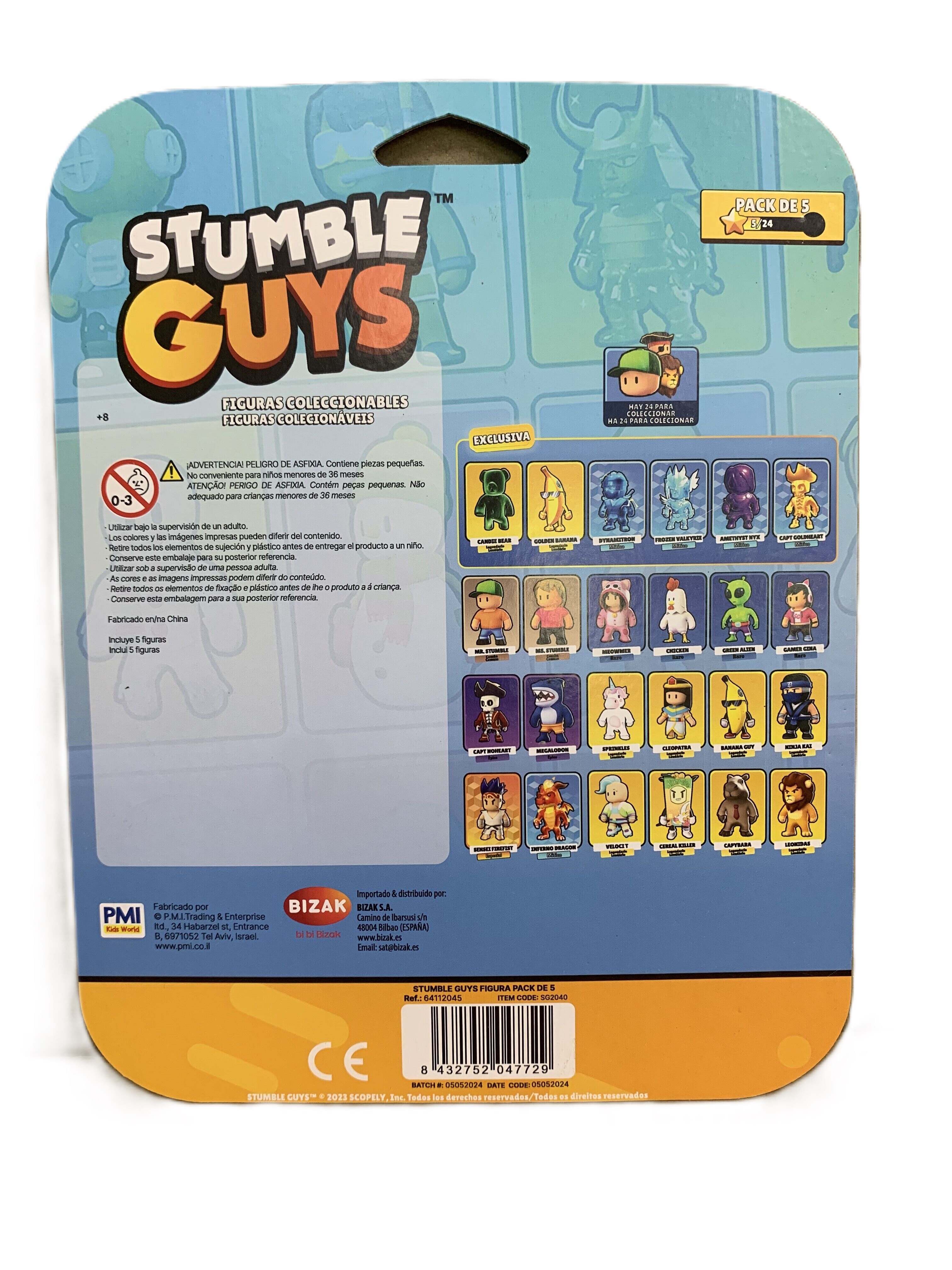 Pack 5 figuras 6 cm Stumble Guys Bizak modelos variados 10