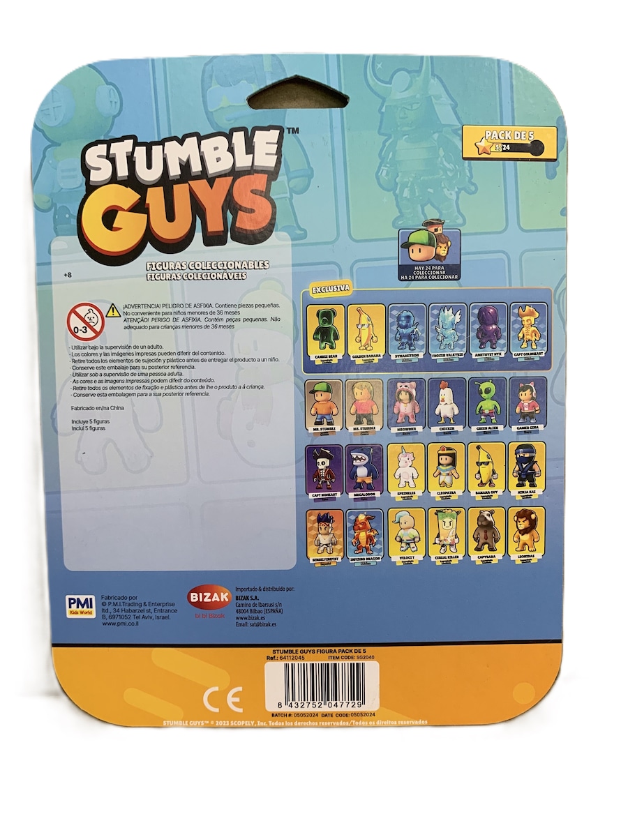 Pack 5 Figuras 6 cm Stumble Guys Bizak modelos surtidos 10