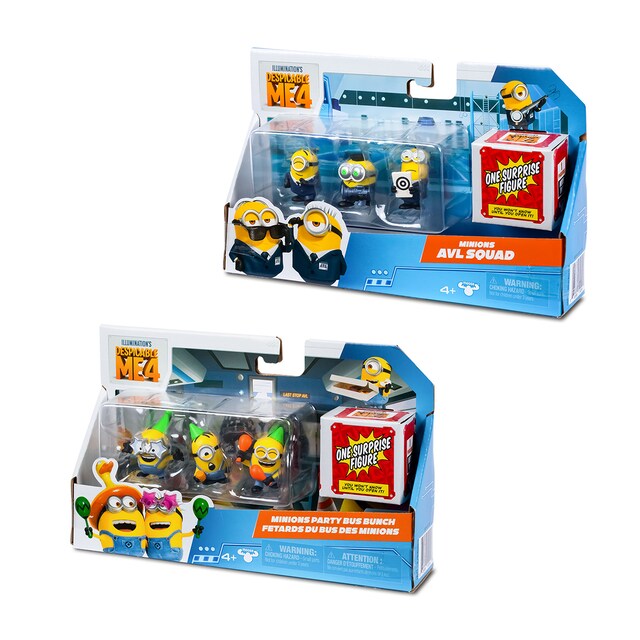 Pack 4 Figuras 5 cm Minions Mi Villano Favorito 4 Famosa modelos surtidos