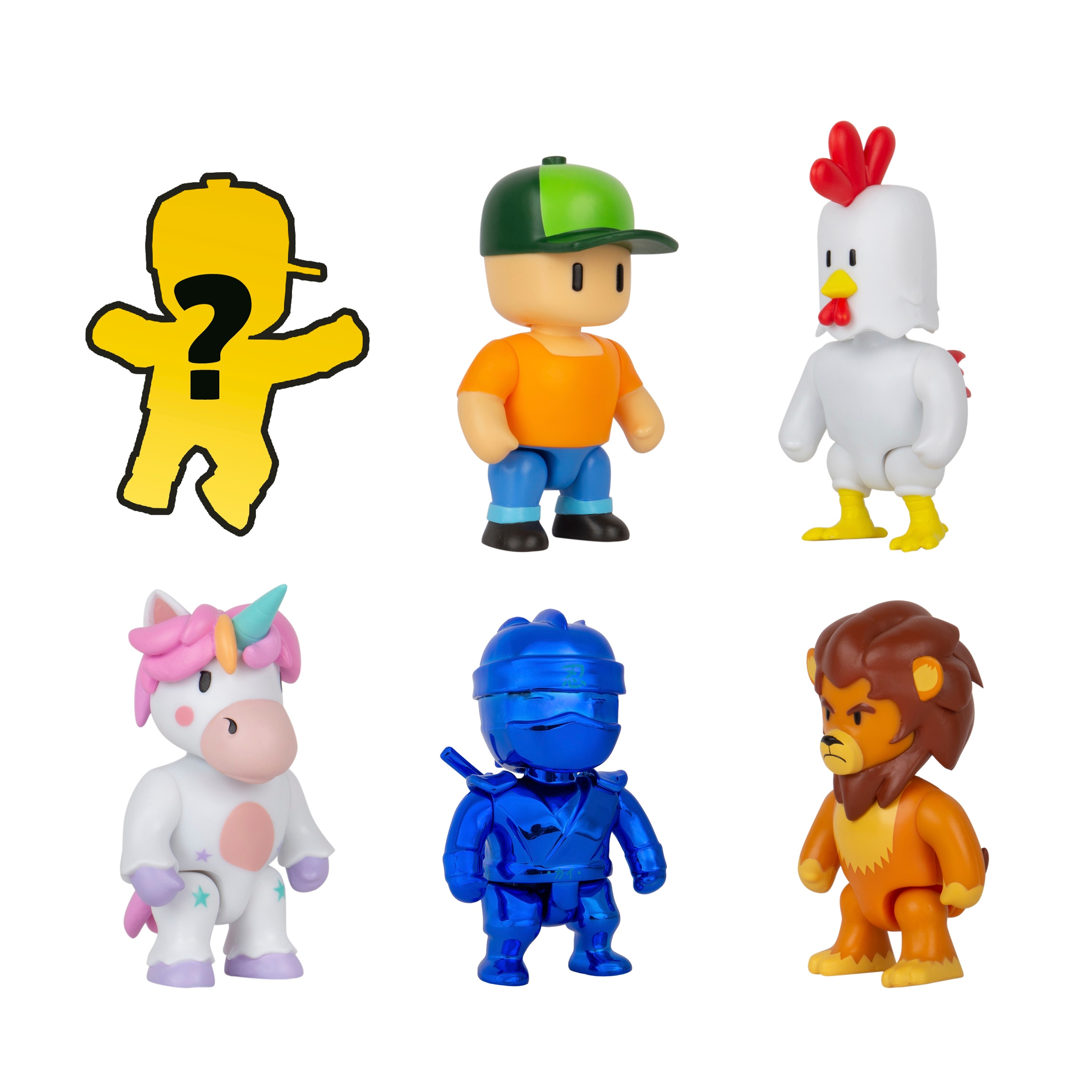 Pack 6 figuras 8 cm con dos personajes sorpresa Stumble Guys Bizak modelos surtidos 4