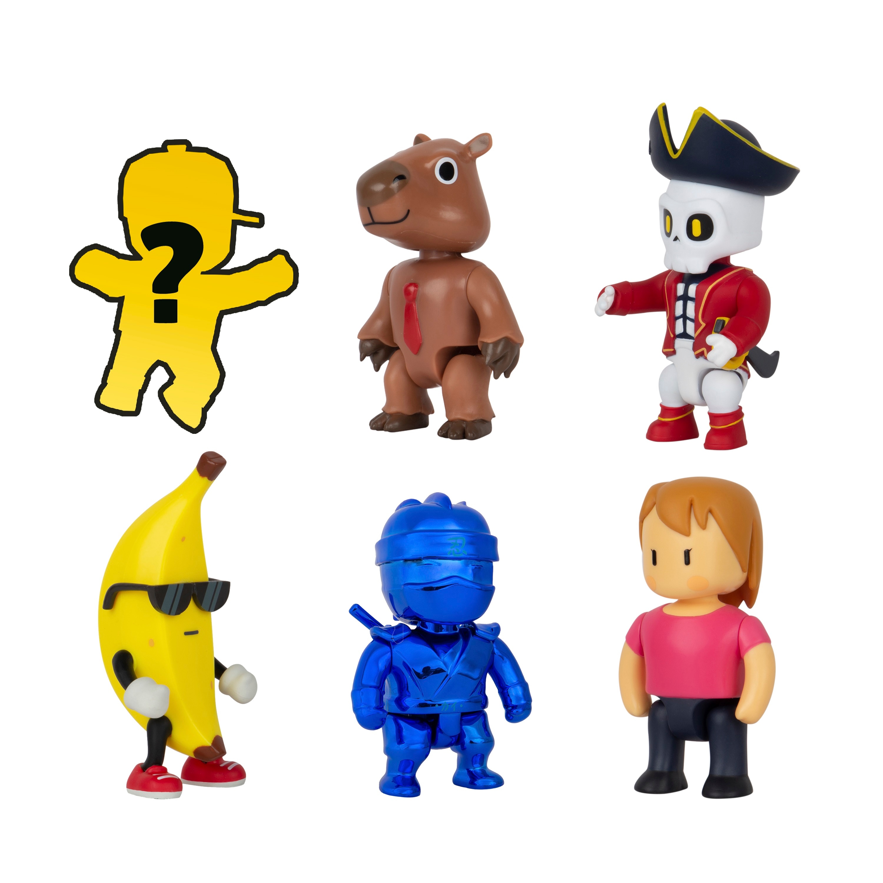 Pack 6 figuras 8 cm con dos personajes sorpresa Stumble Guys Bizak modelos surtidos 5