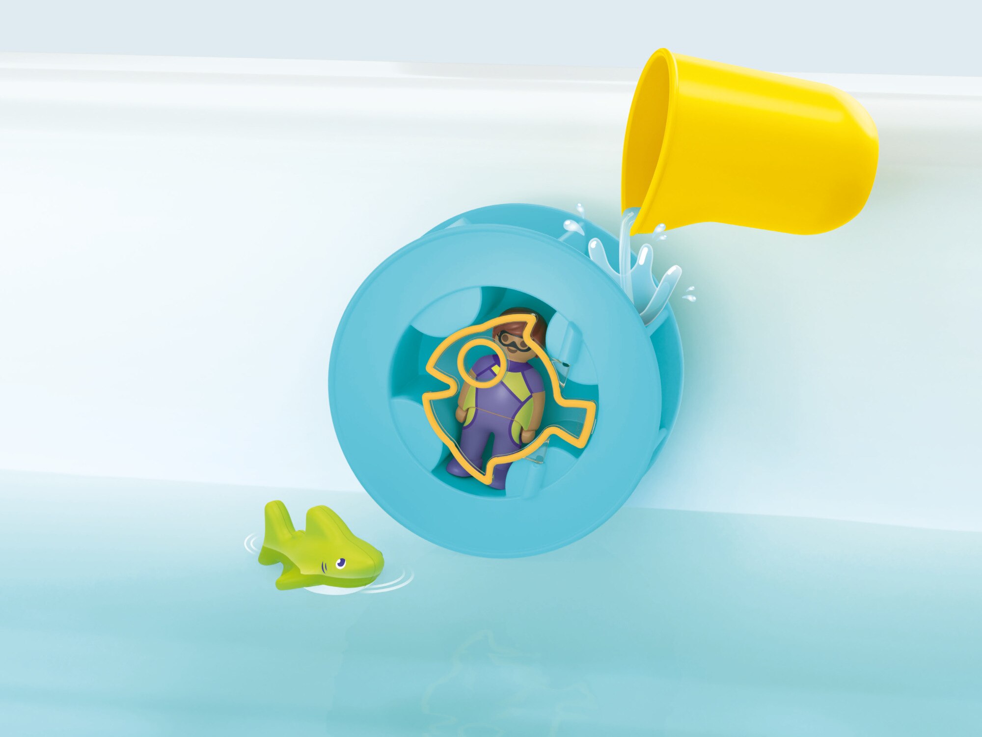 JUNIOR AQUA: rueda de agua con bebé tiburón Playmobil 4