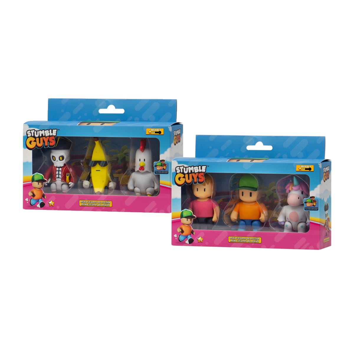 Pacote de 3 figuras de 7,5 cm Stumble Guys Bizak modelos variado 1