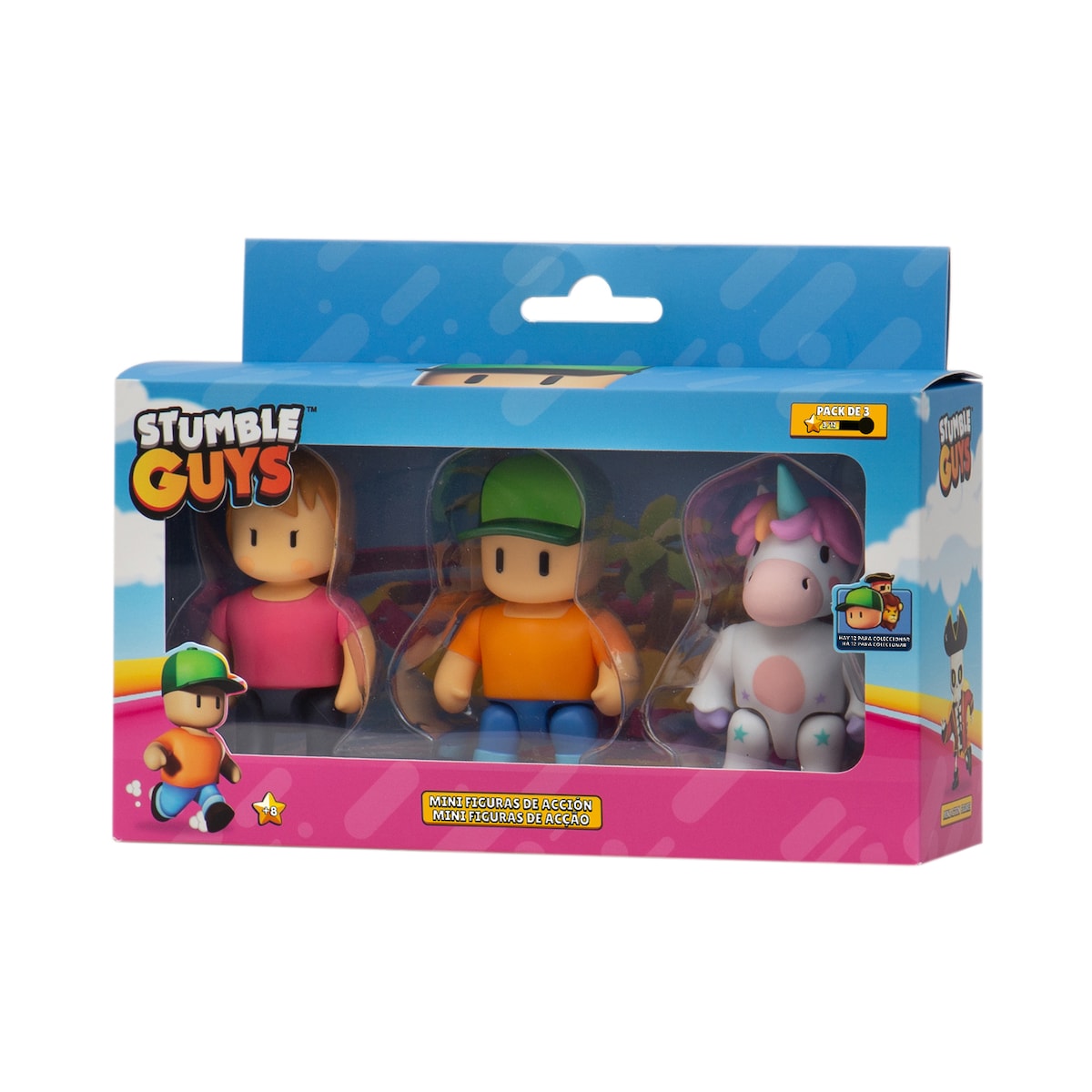 Pacote de 3 figuras de 7,5 cm Stumble Guys Bizak modelos variado 8