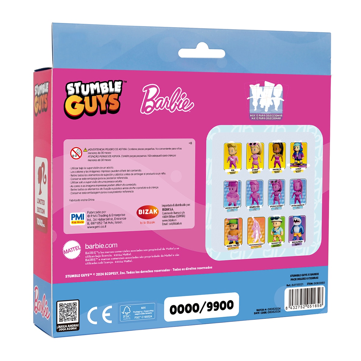 Pack deluxe 6 Figuras 6 cm Stumble Guys Barbie Bizak modelos surtidos 10