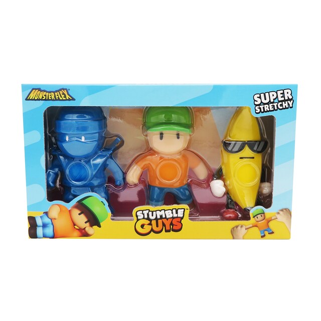 Pack 3 Figuras Monsterflex Stumble Guys Bizak modelos surtidos