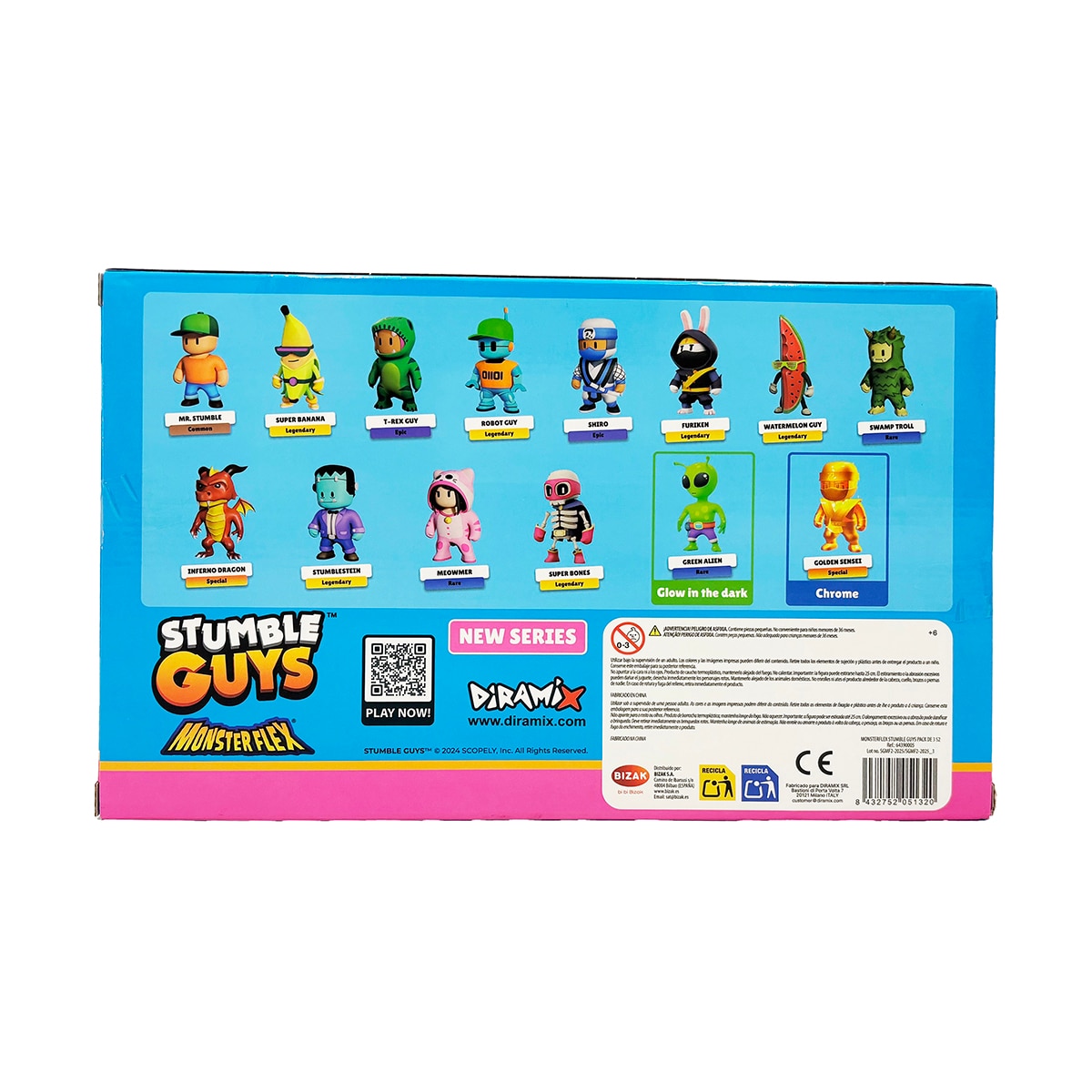 Pack 3 Figuras Monsterflex Stumble Guys Bizak modelos surtidos 7