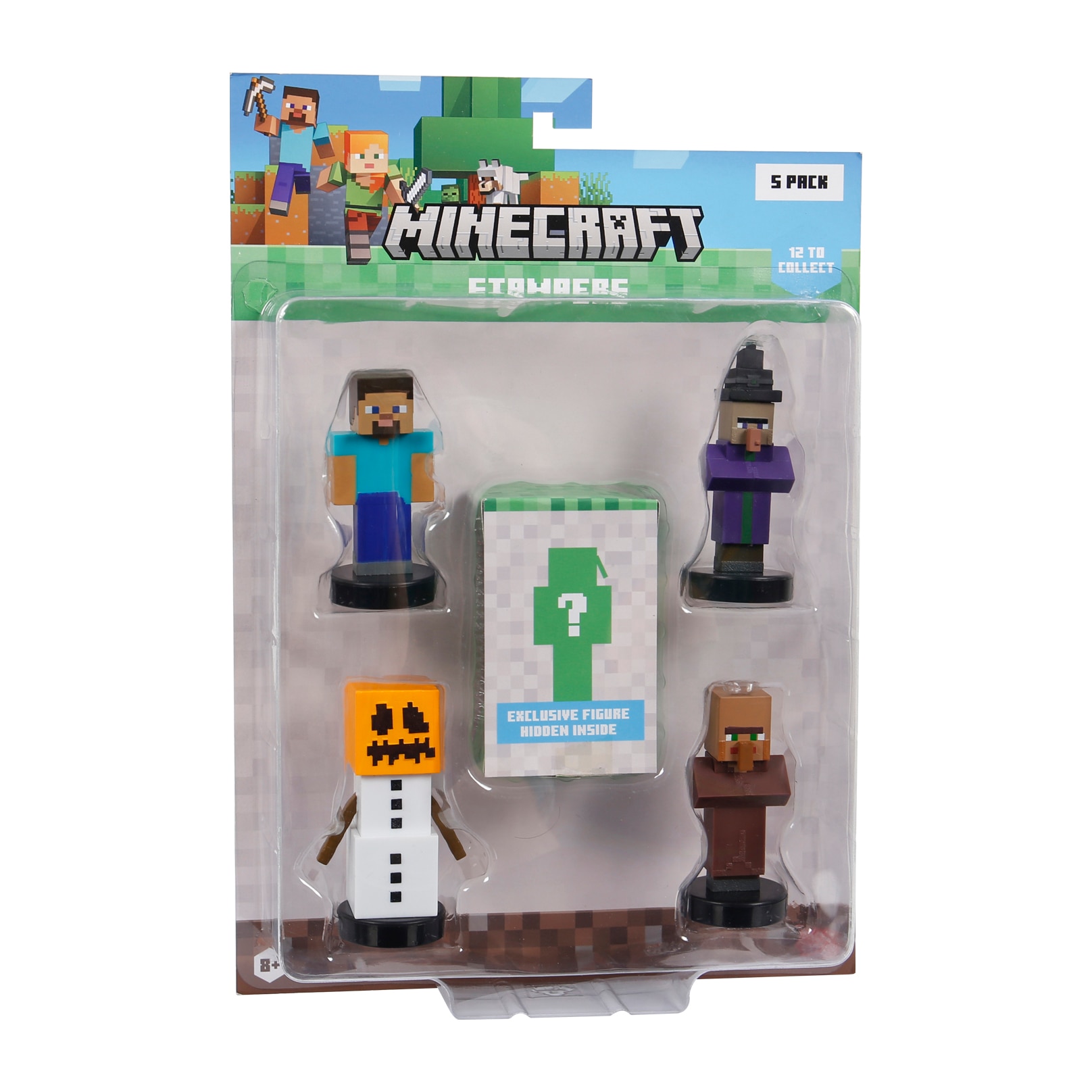 Pack 5 figuras 5 cm Minecraft Bizak modelos surtidos 2