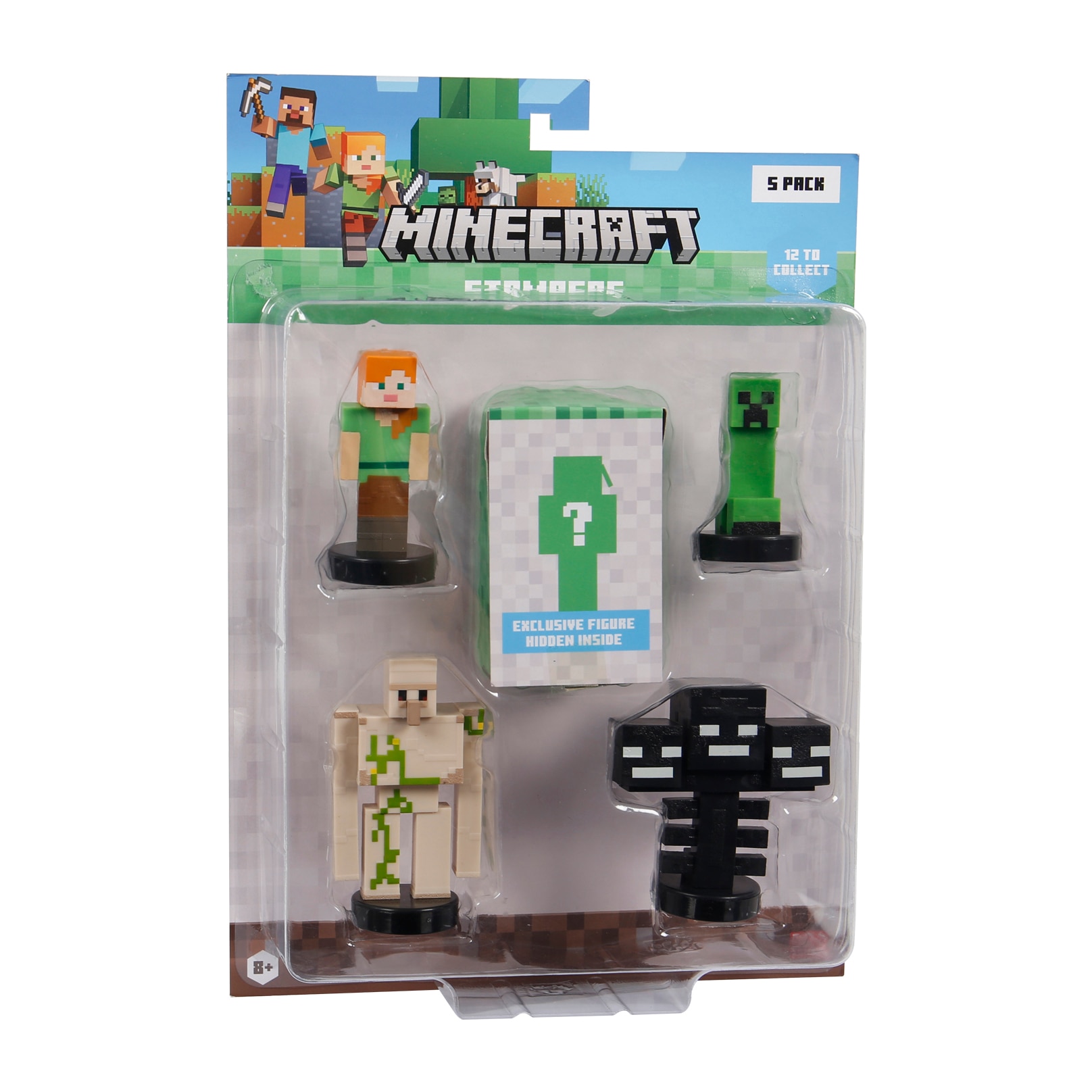 Pack 5 figuras 5 cm Minecraft Bizak modelos surtidos 3
