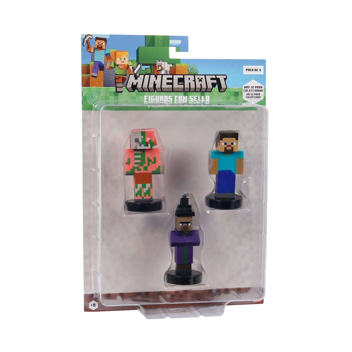 Pack 3 Figuras de 5 cm Minecraft - Modelos Sortidos 5