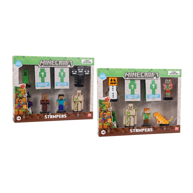 Minecraft, pack de 8 figuras de 5 cm surtidos.