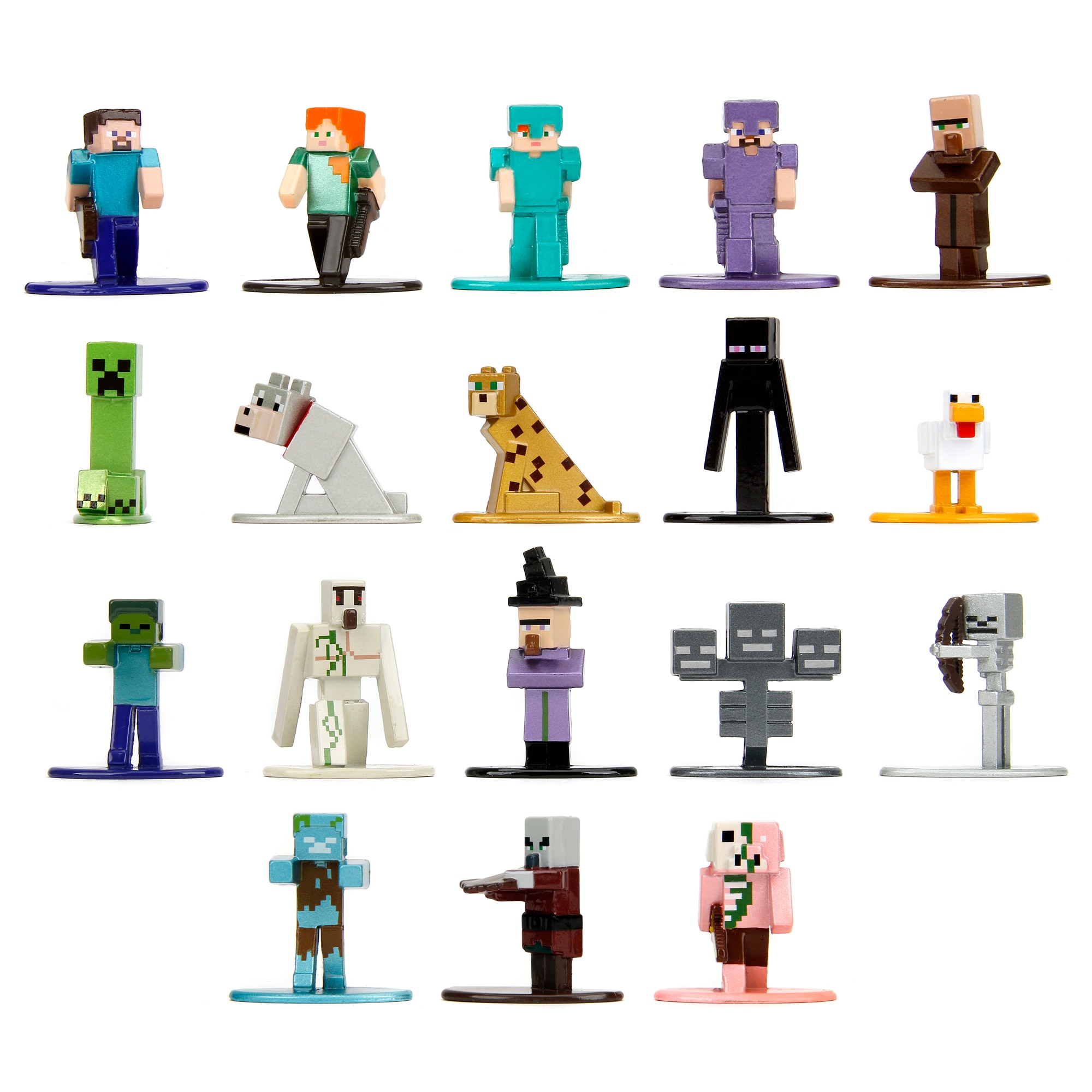 Figuras Nano Minecraft em Metal 4cm - Pack 18 Figuras 3