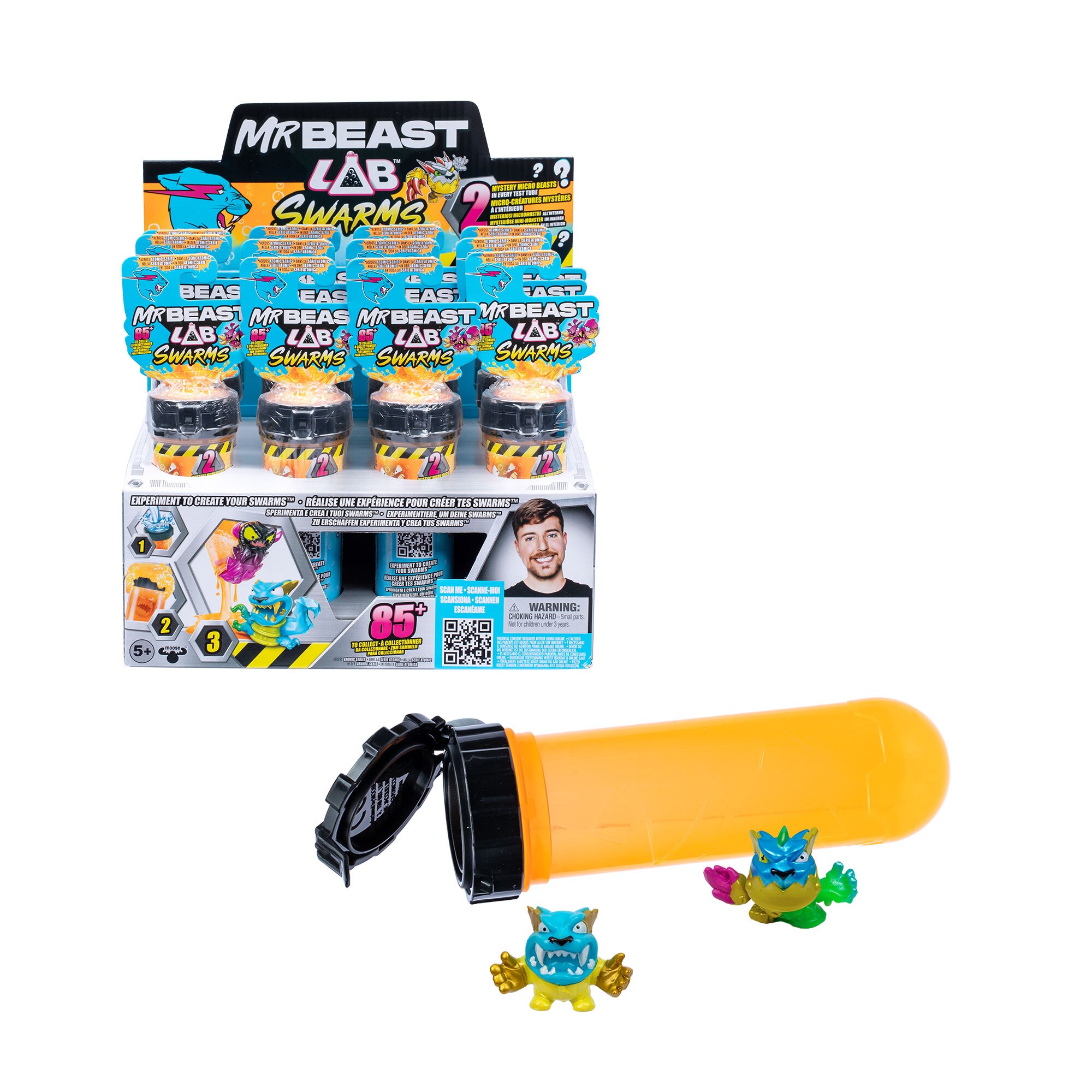 Pack 2 Figuras Swarms Test Tube Mr. Beast Lab modelos surtidos 7