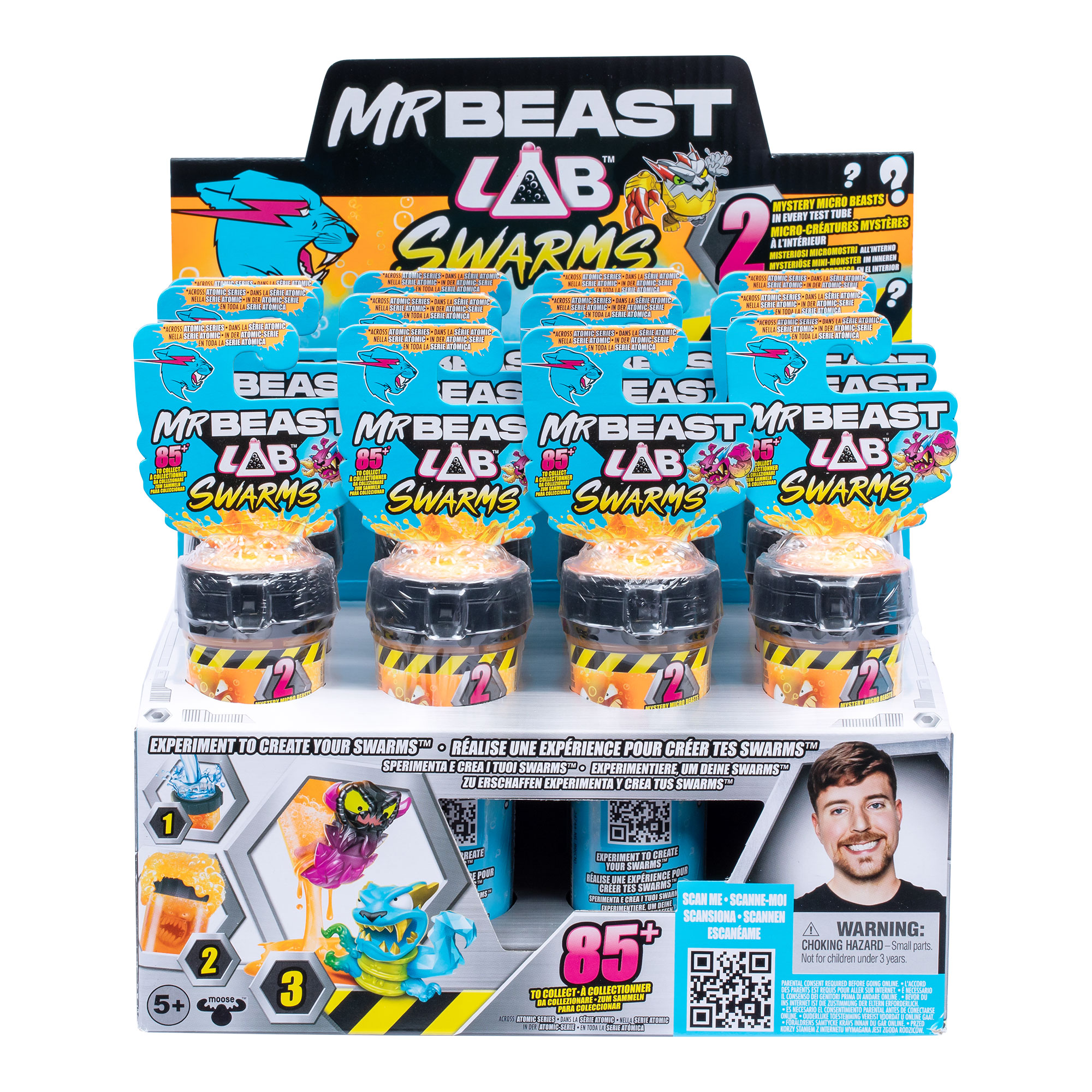 Pack 2 Figuras Swarms Test Tube Mr. Beast Lab modelos surtidos 8