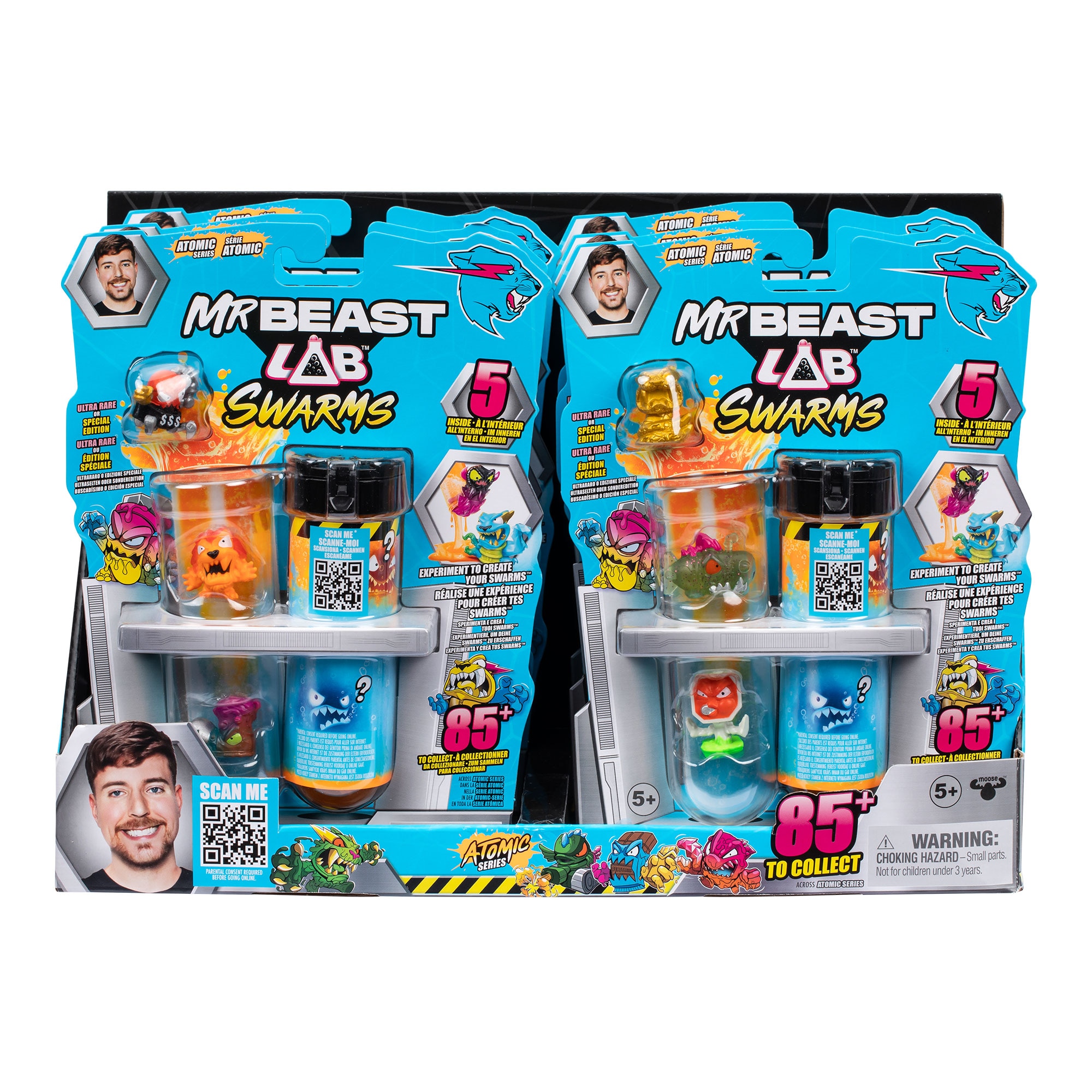 Pack 5 Figuras Swarms Test Tube Mr. Beast Lab modelos surtidos 8