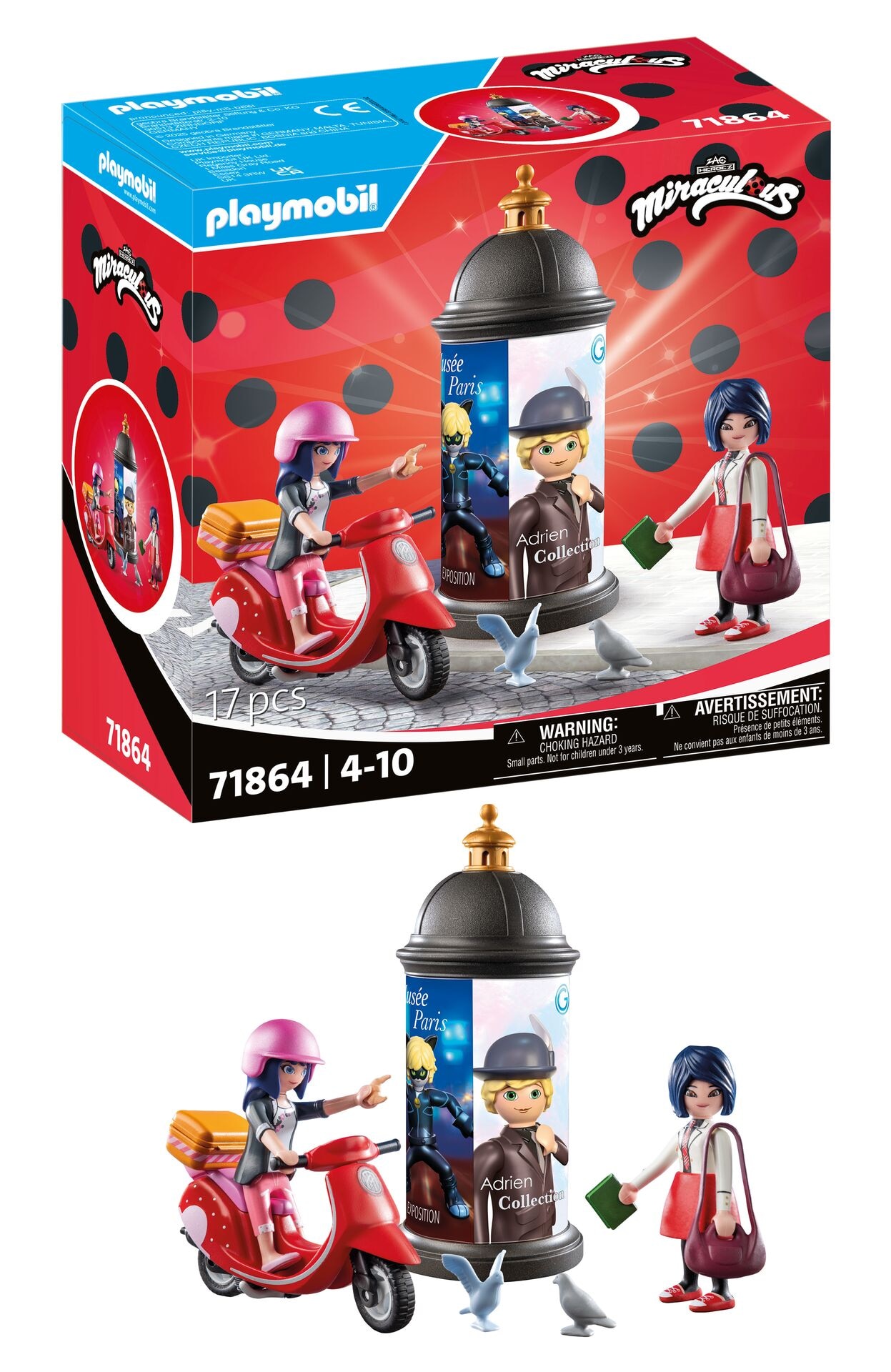 Miraculous: paseo en scooter por París Playmobil 3