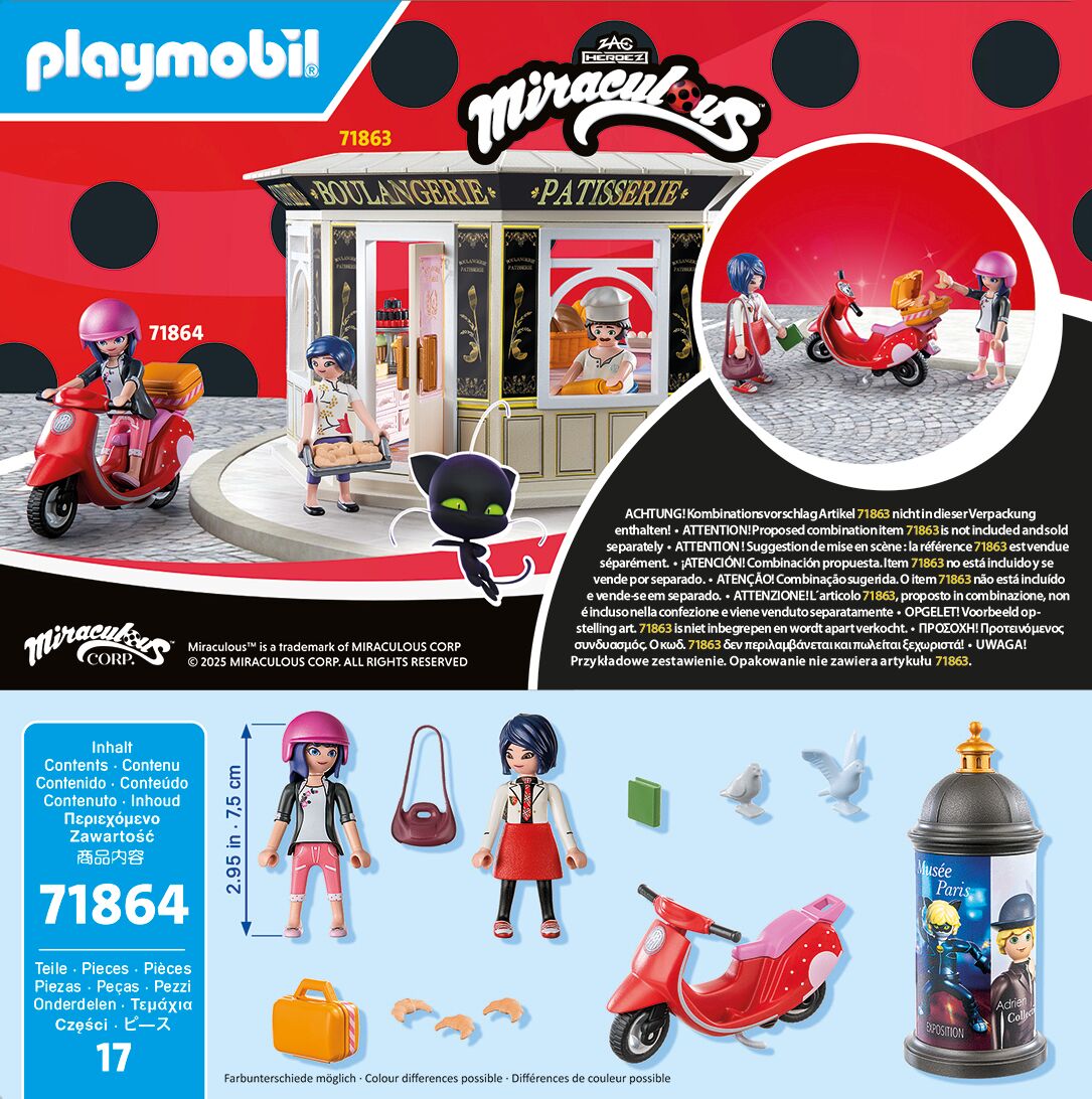Miraculous: paseo en scooter por París Playmobil 4