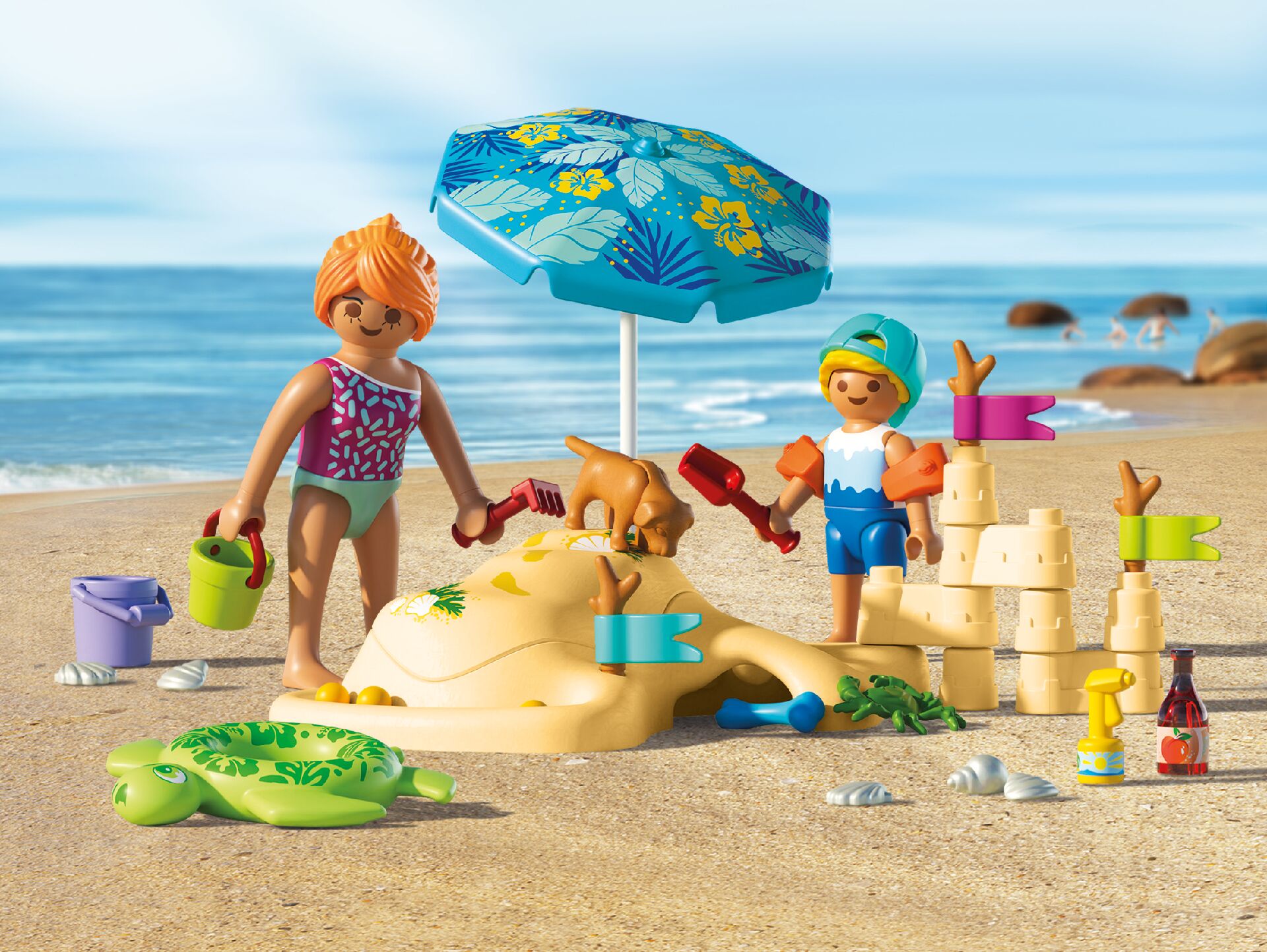 Diversão em família na praia 4