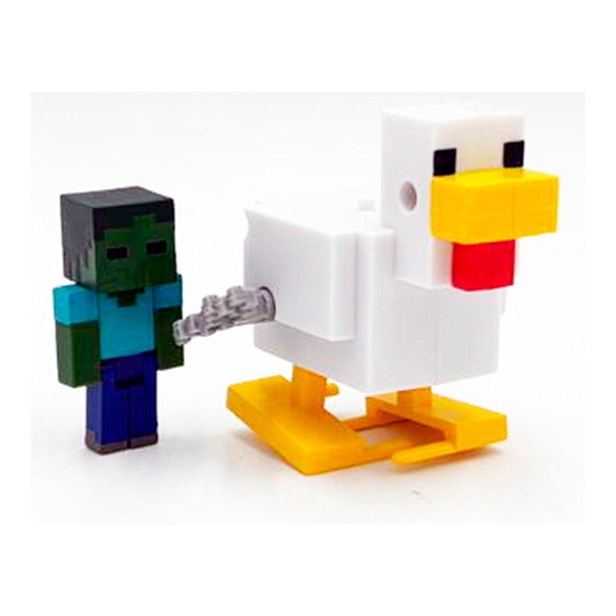Figura coleccionable bebé zombie y jinete avícola con movimiento Minecraft Bizak 6