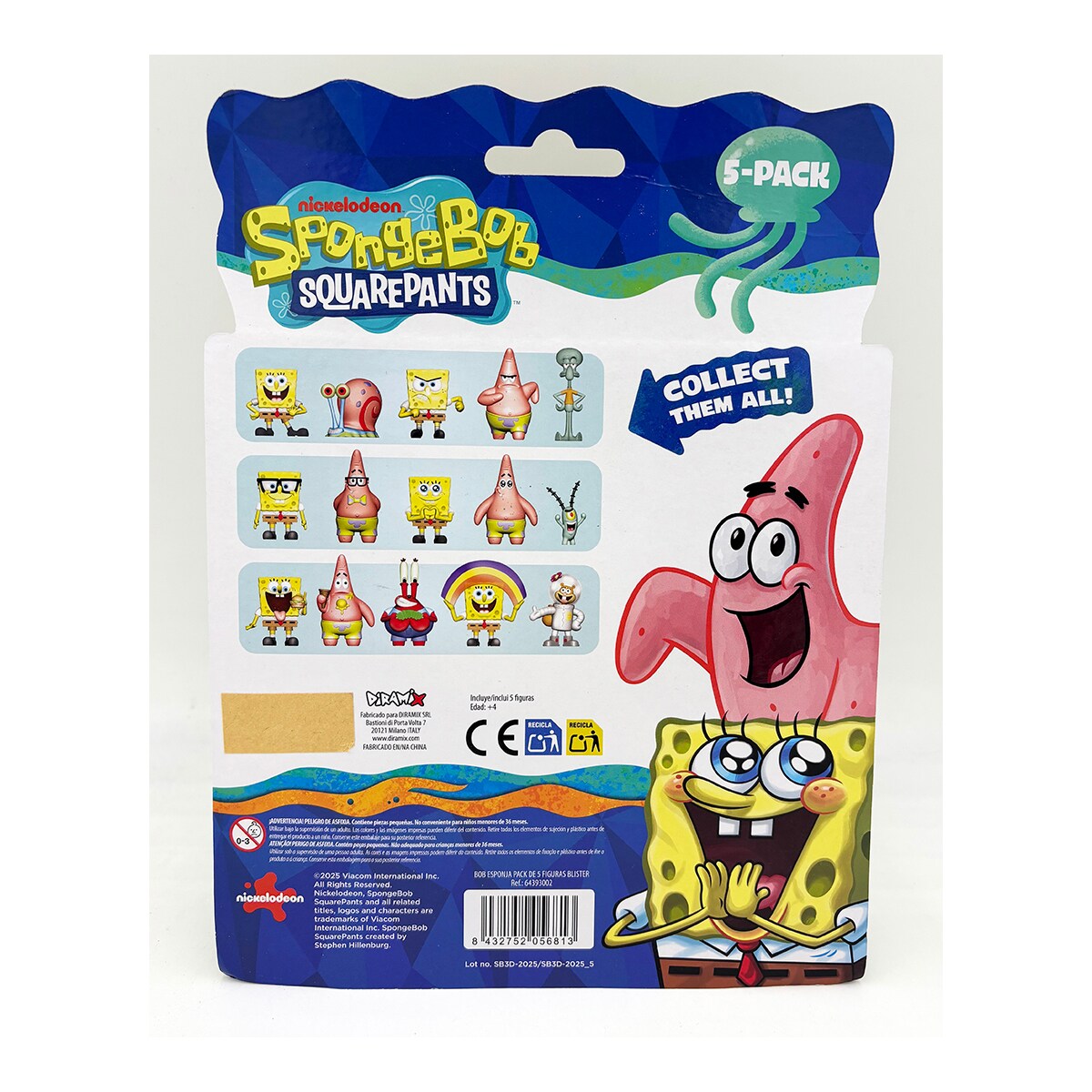 Figuras coleccionables pack de 5 figuras en blister Bob Esponja Bizak 23