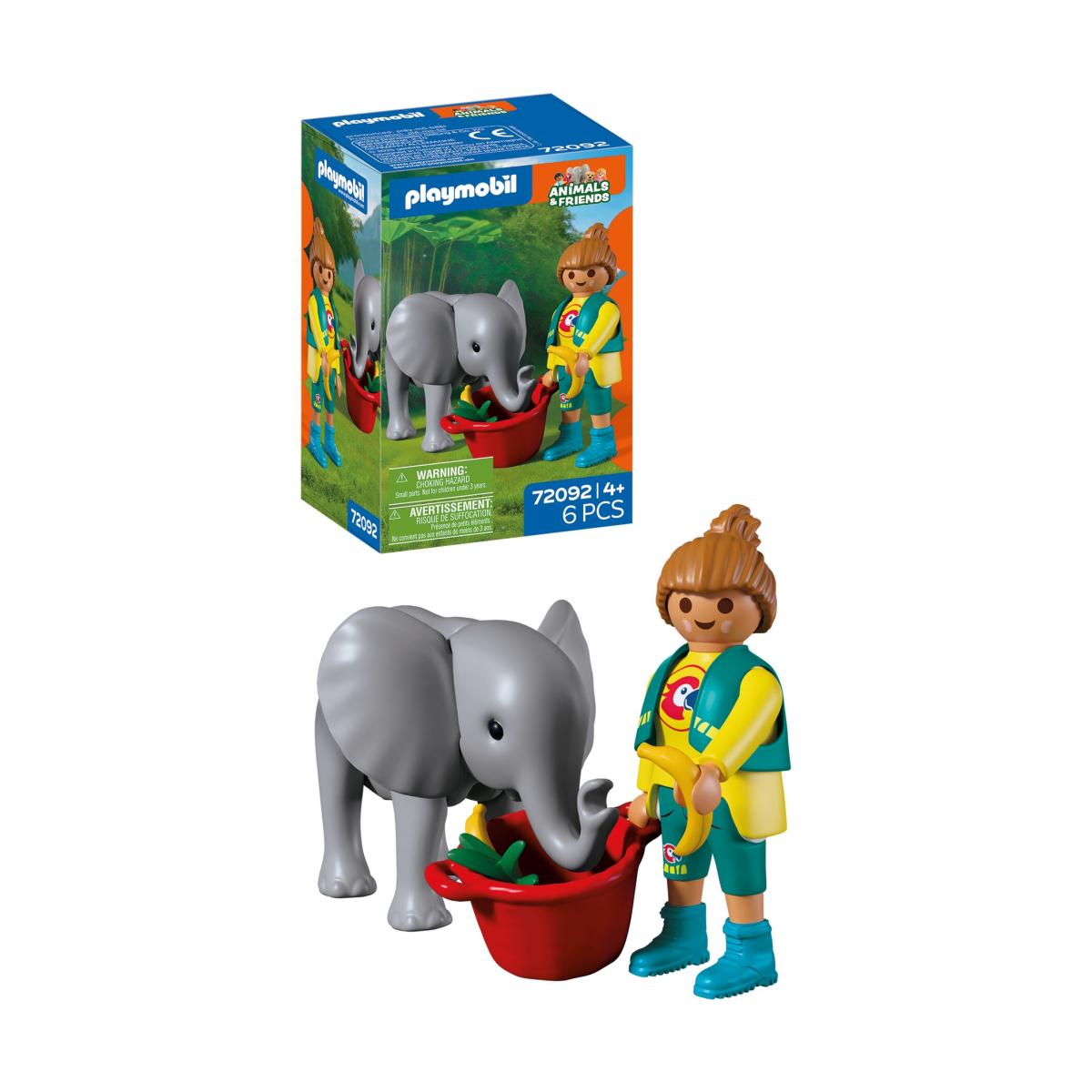 Zoo Elefante bebé y cuidador Playmobil 2
