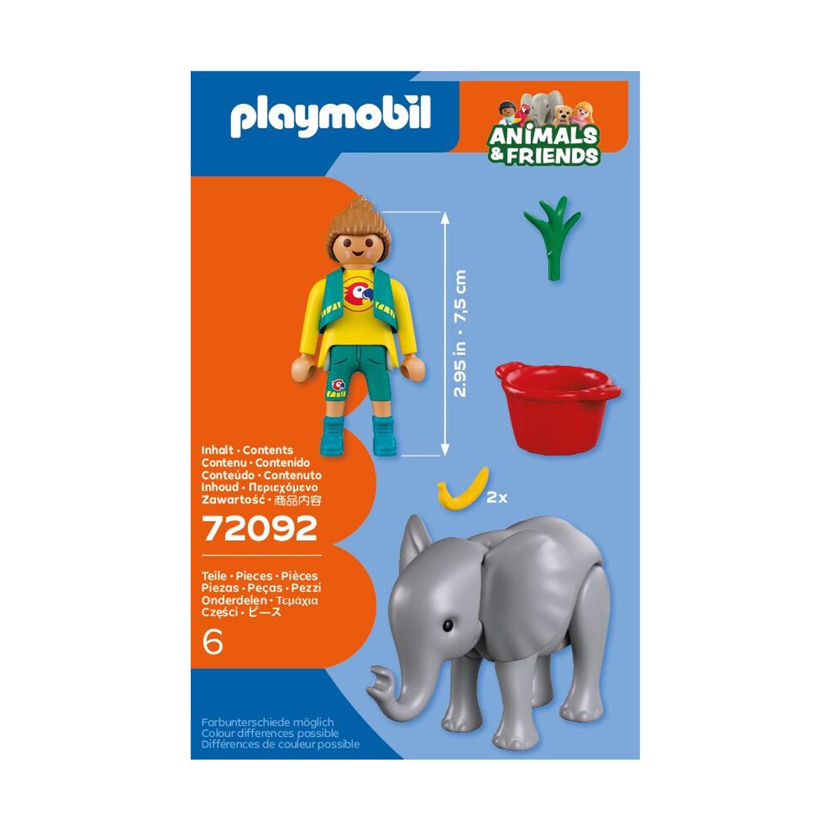Zoo Elefante bebé y cuidador Playmobil 3