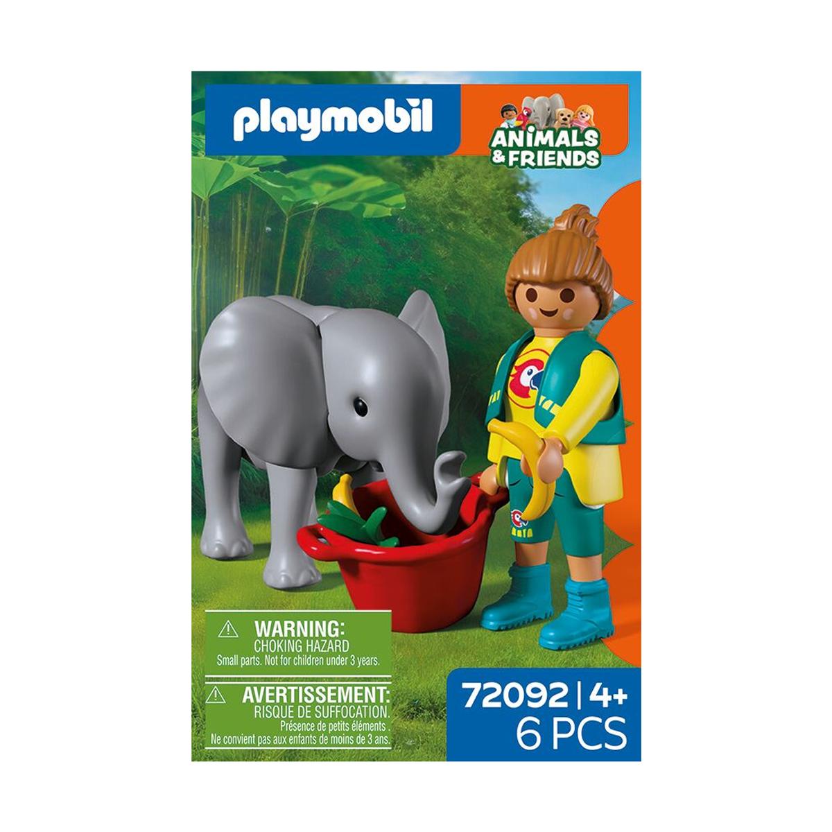 Zoo Elefante bebé y cuidador Playmobil 4