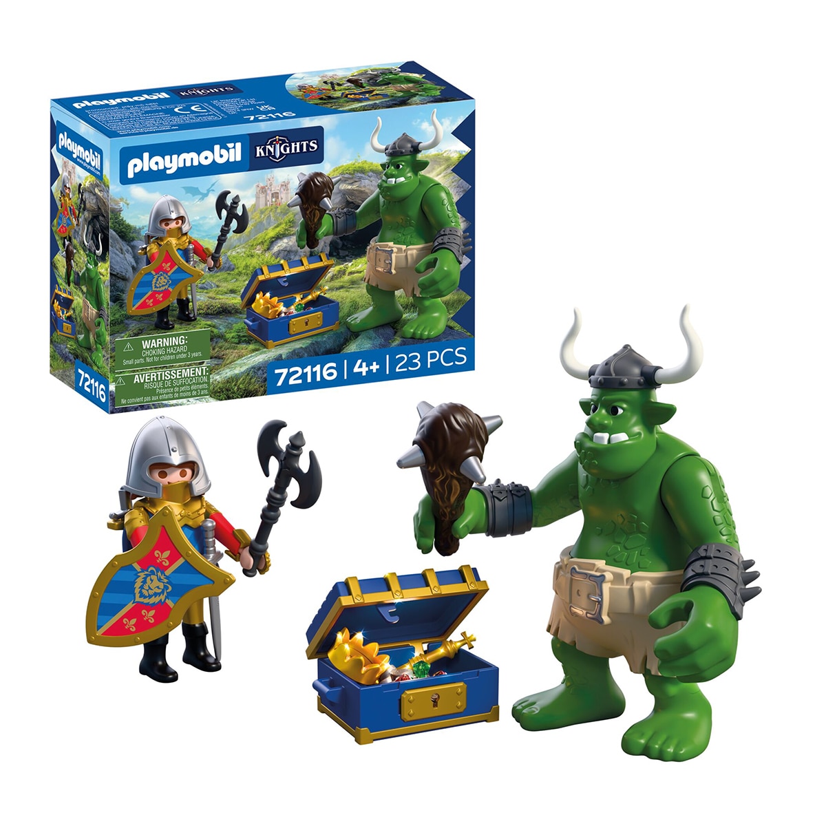 Cavaleiros Troll com o tesouro do cavaleiro Leão Playmobil 2