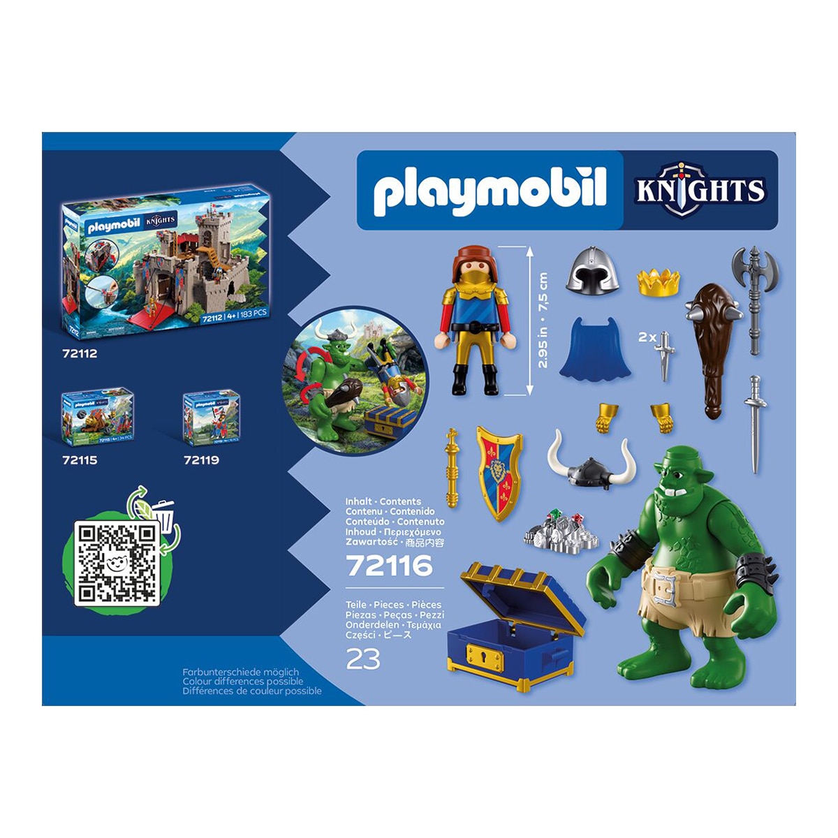 Cavaleiros Troll com o tesouro do cavaleiro Leão Playmobil 3